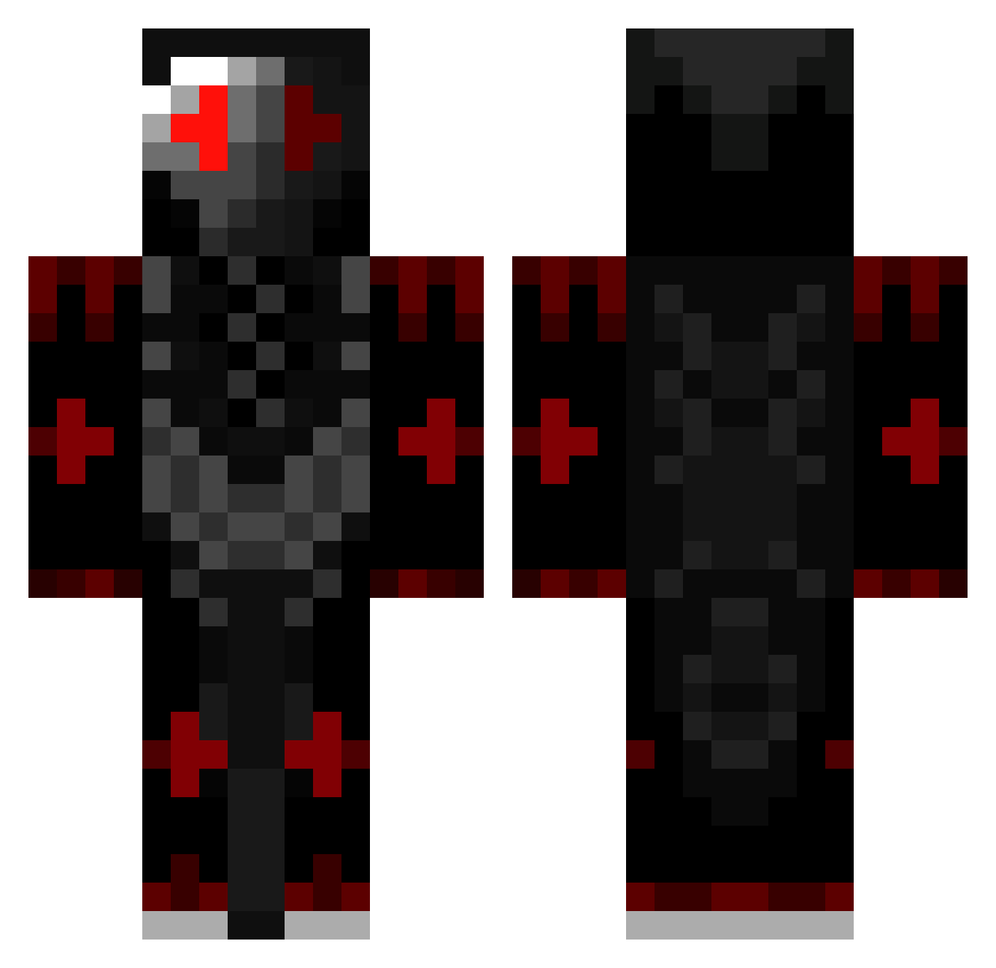 k_btxl Minecraft skin, front and back view