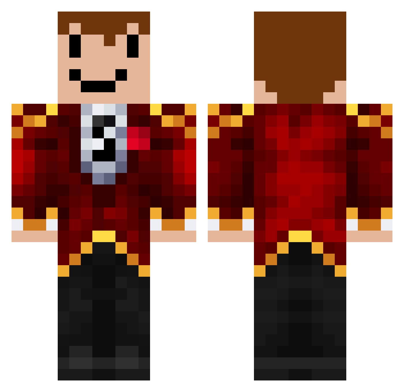 0ddbod Minecraft skin, front and back view