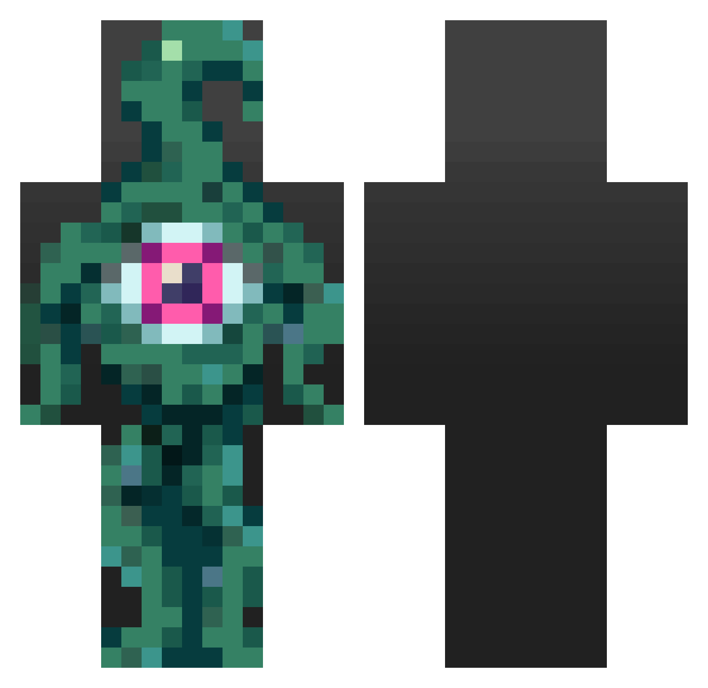 ImNobody07 Minecraft skin, front and back view