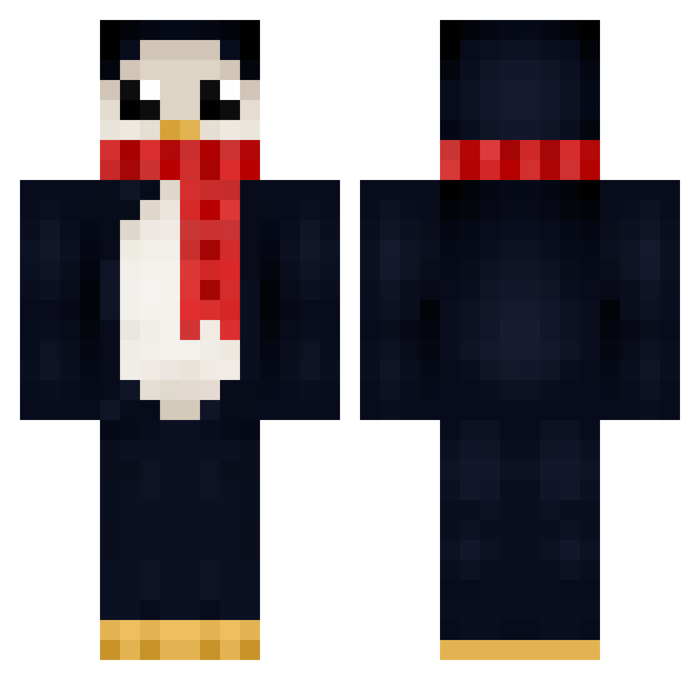Vyros__ Minecraft skin, front and back view