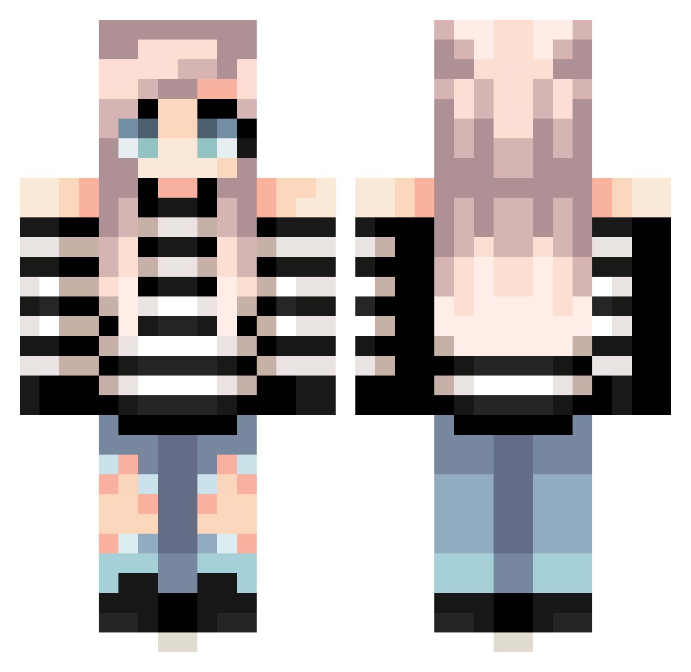 xX_Pug_Xx Minecraft skin, front and back view