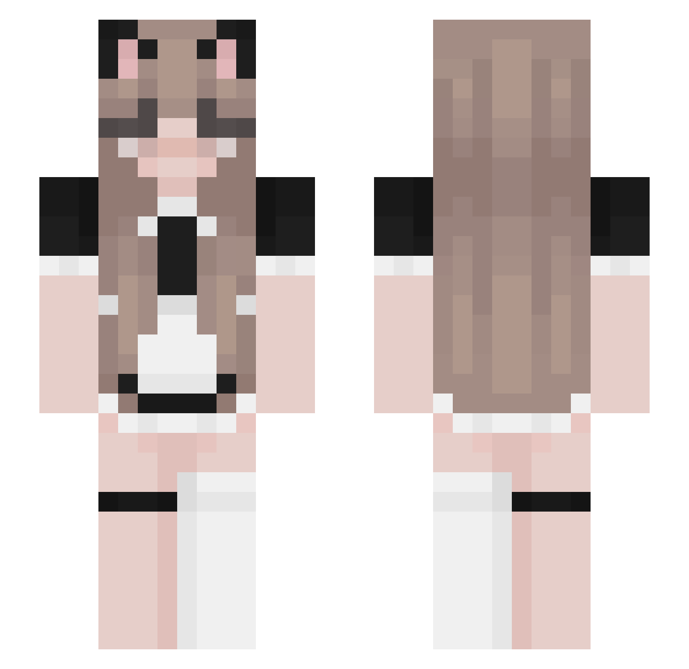 znikacz_ Minecraft skin, front and back view