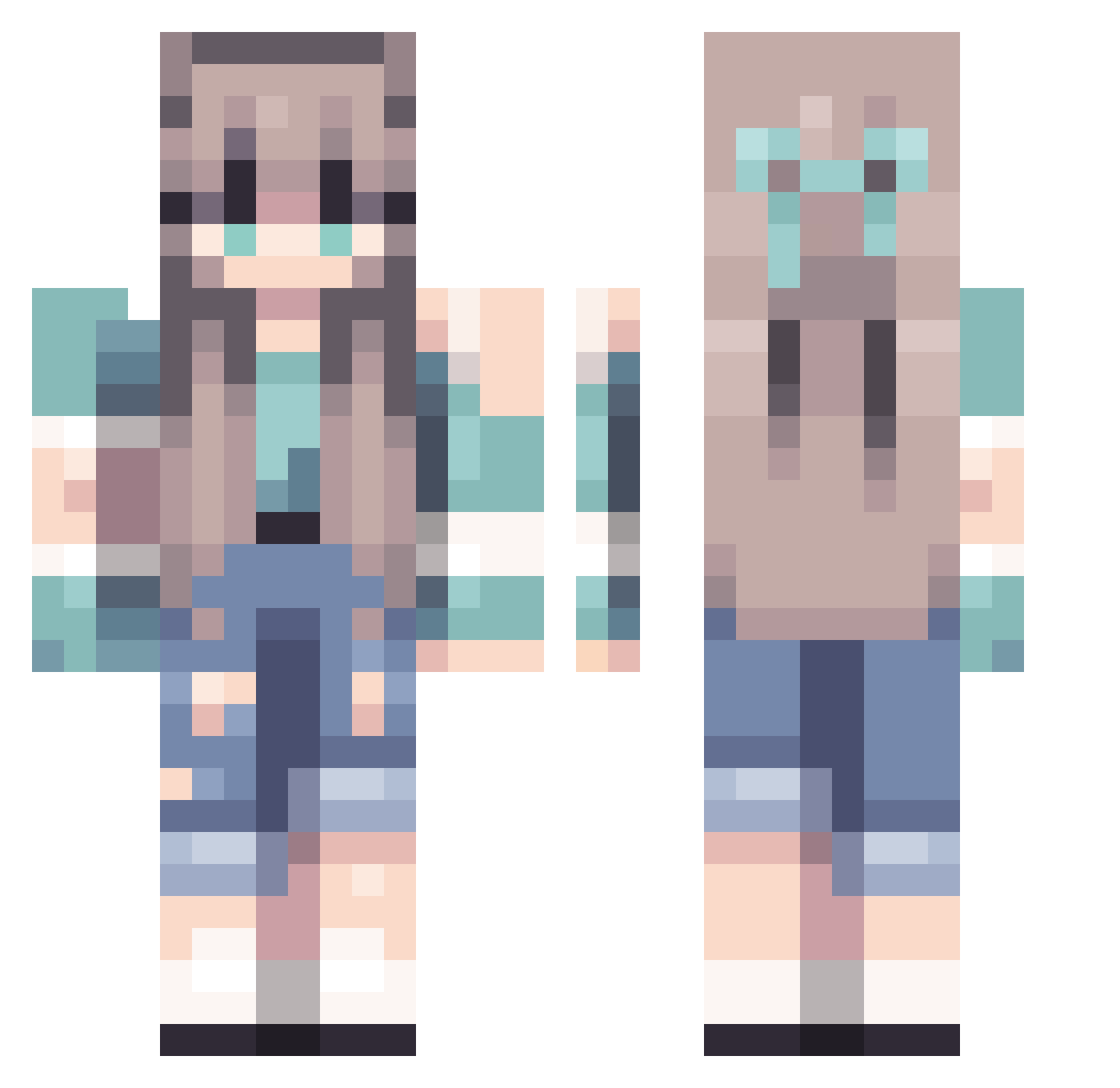 Kyphoon Minecraft skin, front and back view