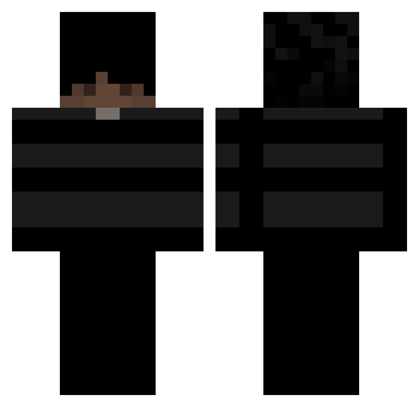 X_Nicky Minecraft skin, front and back view