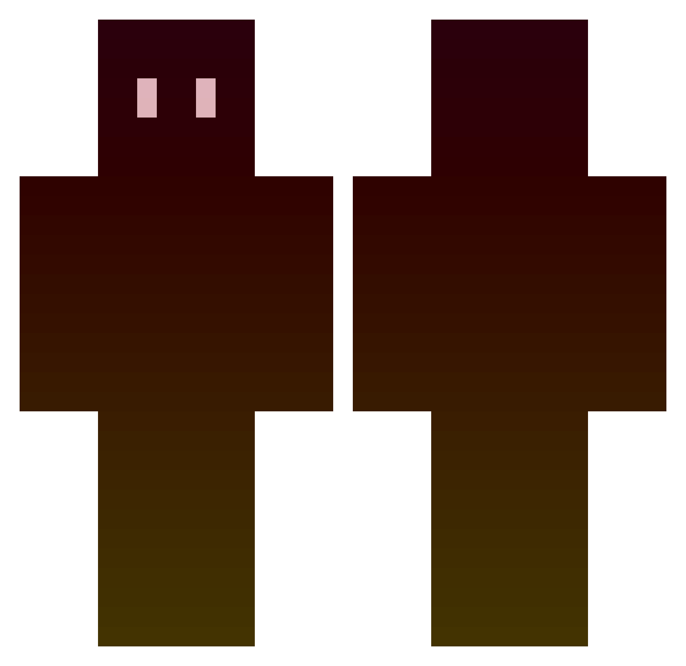 Samu1703 Minecraft skin, front and back view