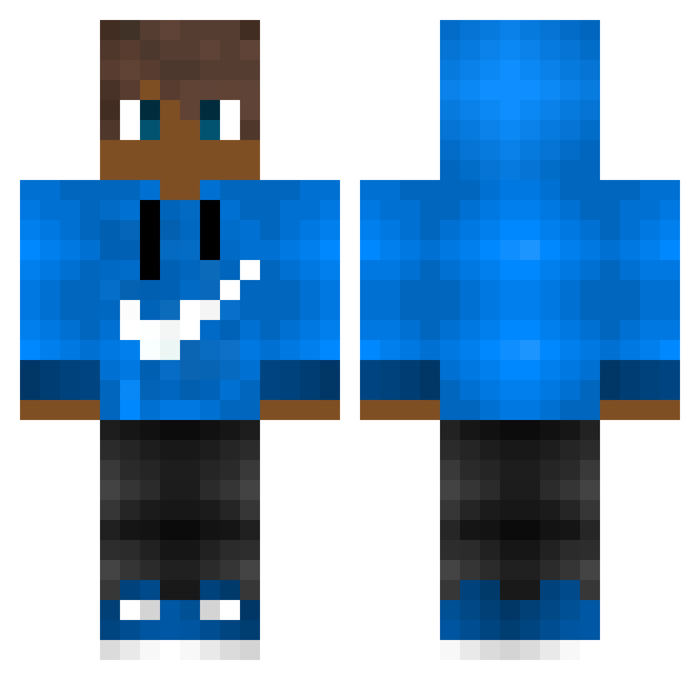 XalexsandroX Minecraft skin, front and back view