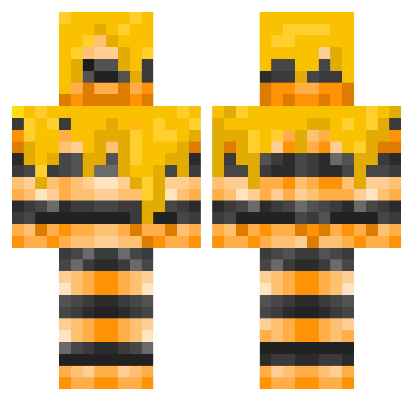 Otolaryngologist Minecraft skin, front and back view