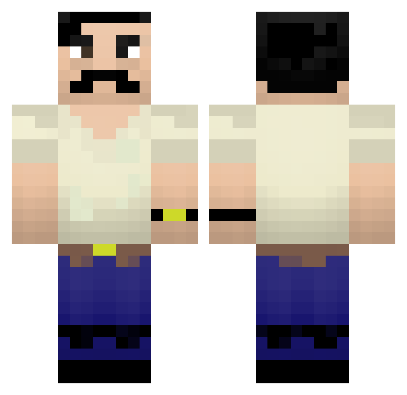 Alejandra016xd Minecraft skin, front and back view