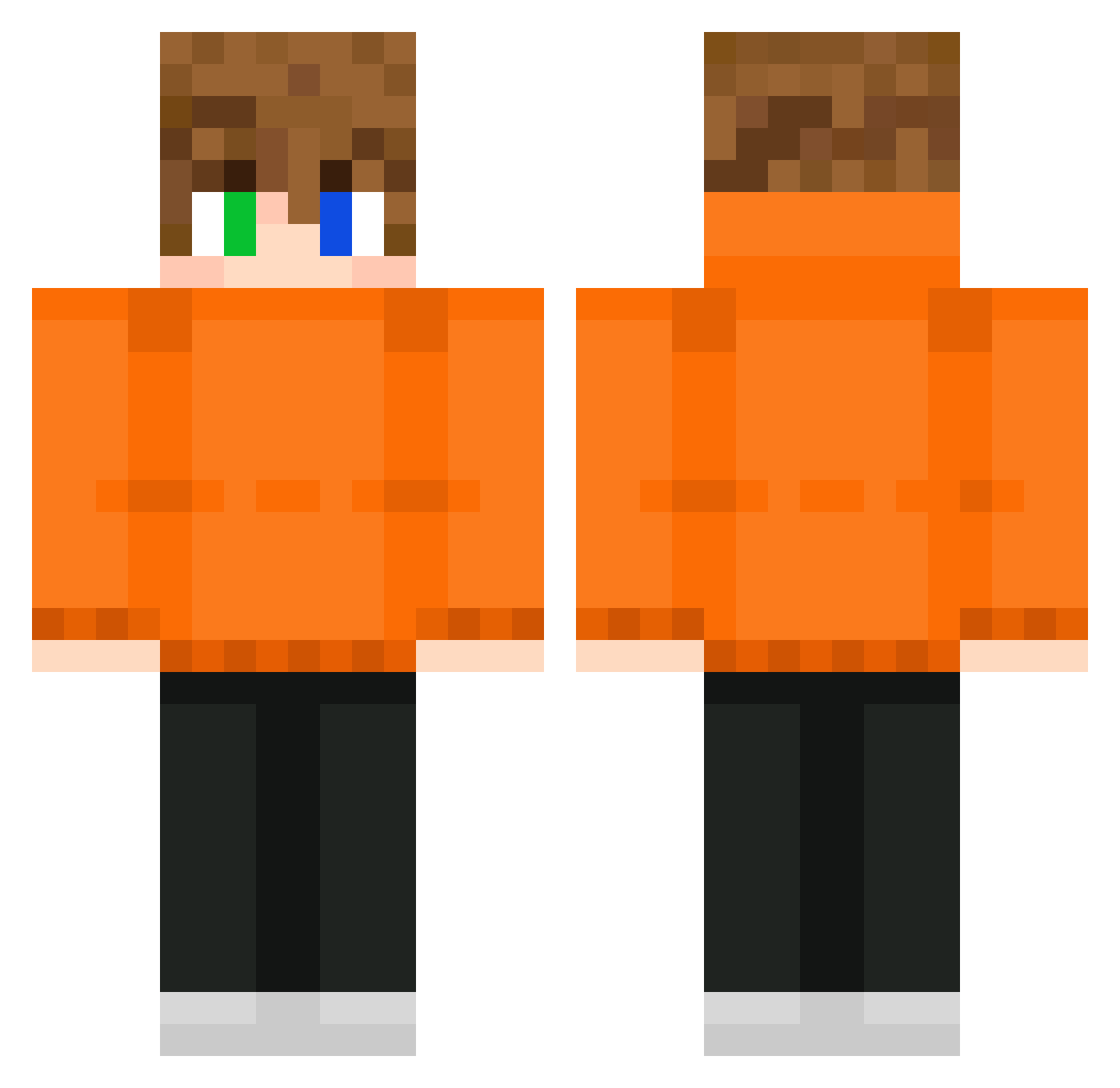 TerroTheLionBro Minecraft skin, front and back view