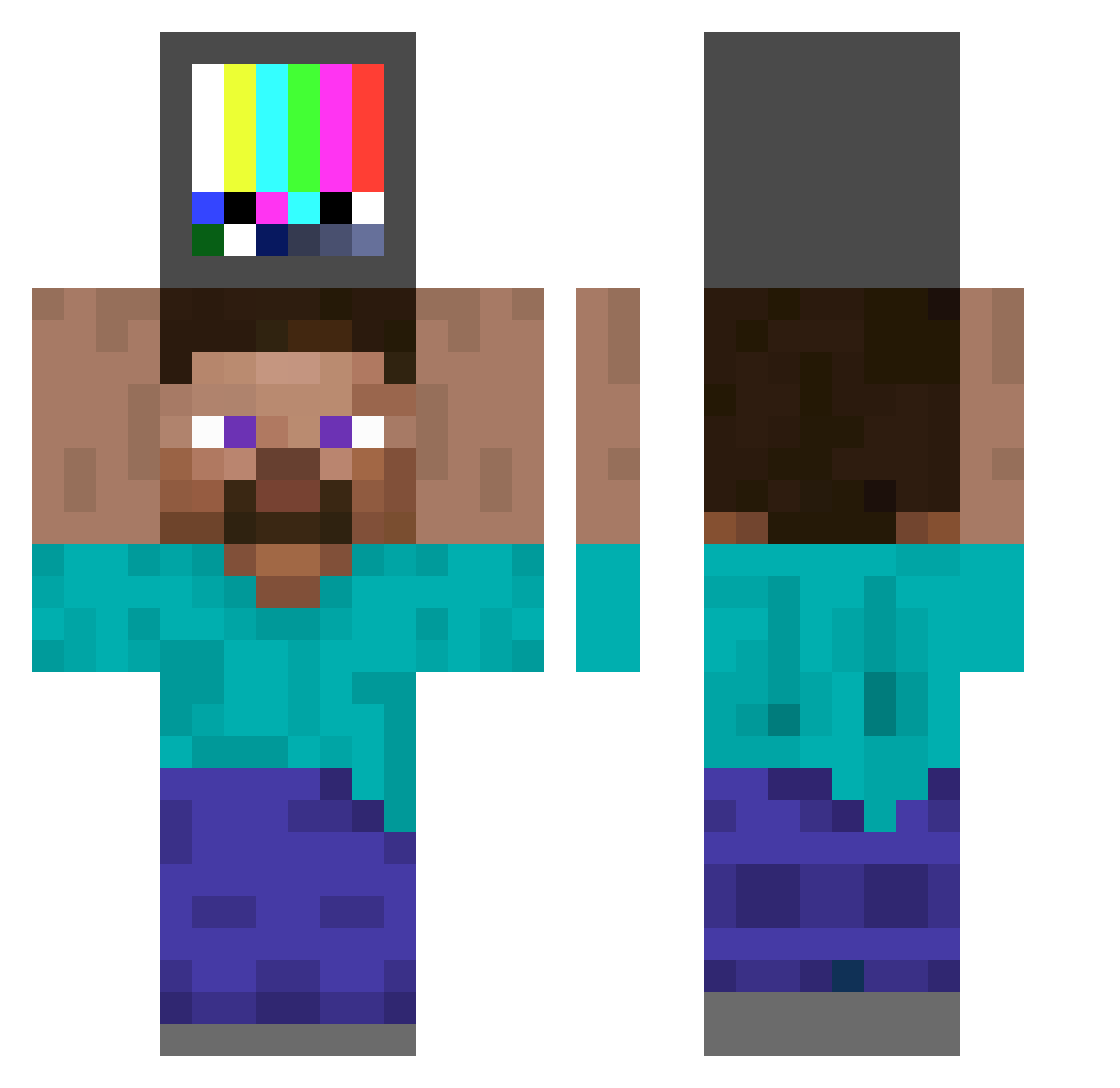 hoon_jung Minecraft skin, front and back view