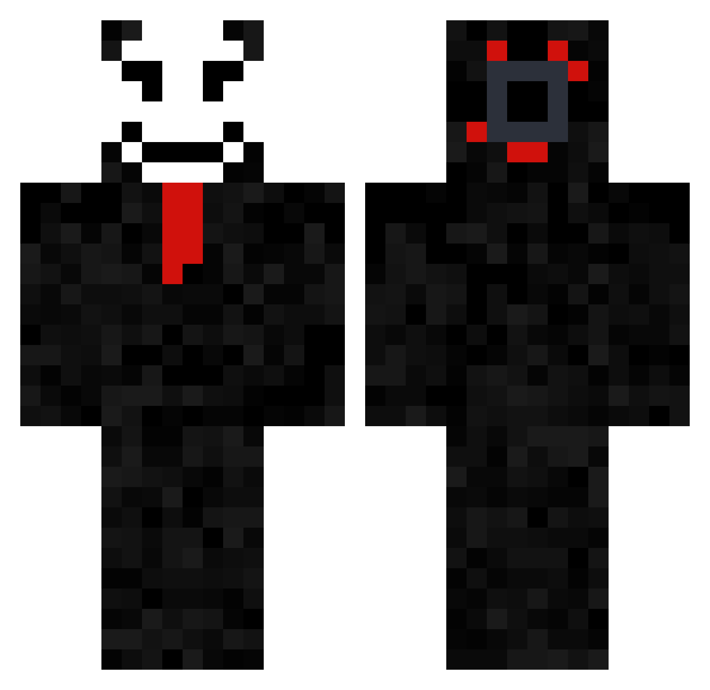 Shakey2003 Minecraft skin, front and back view