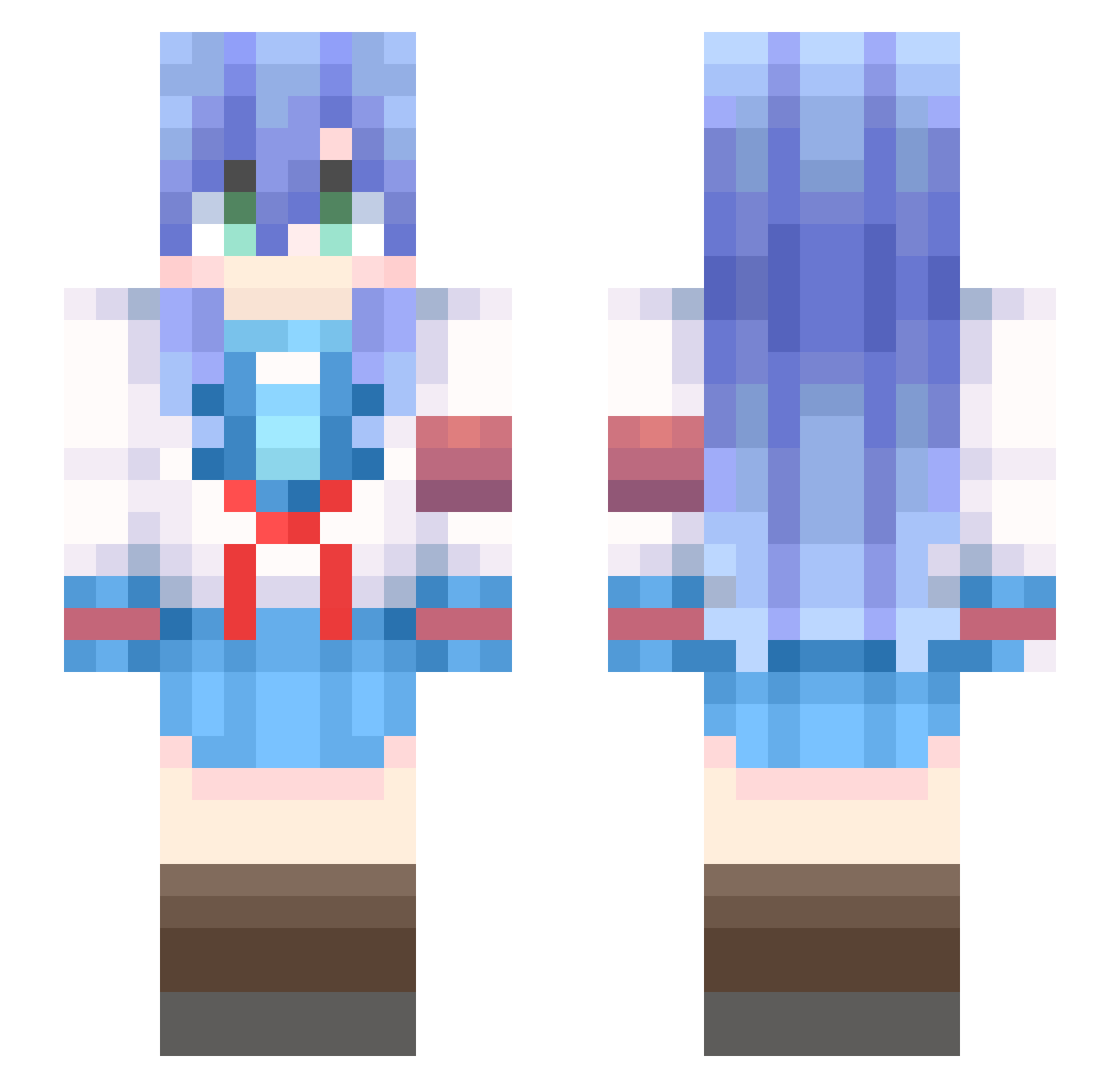 quan_bi_fang Minecraft skin, front and back view