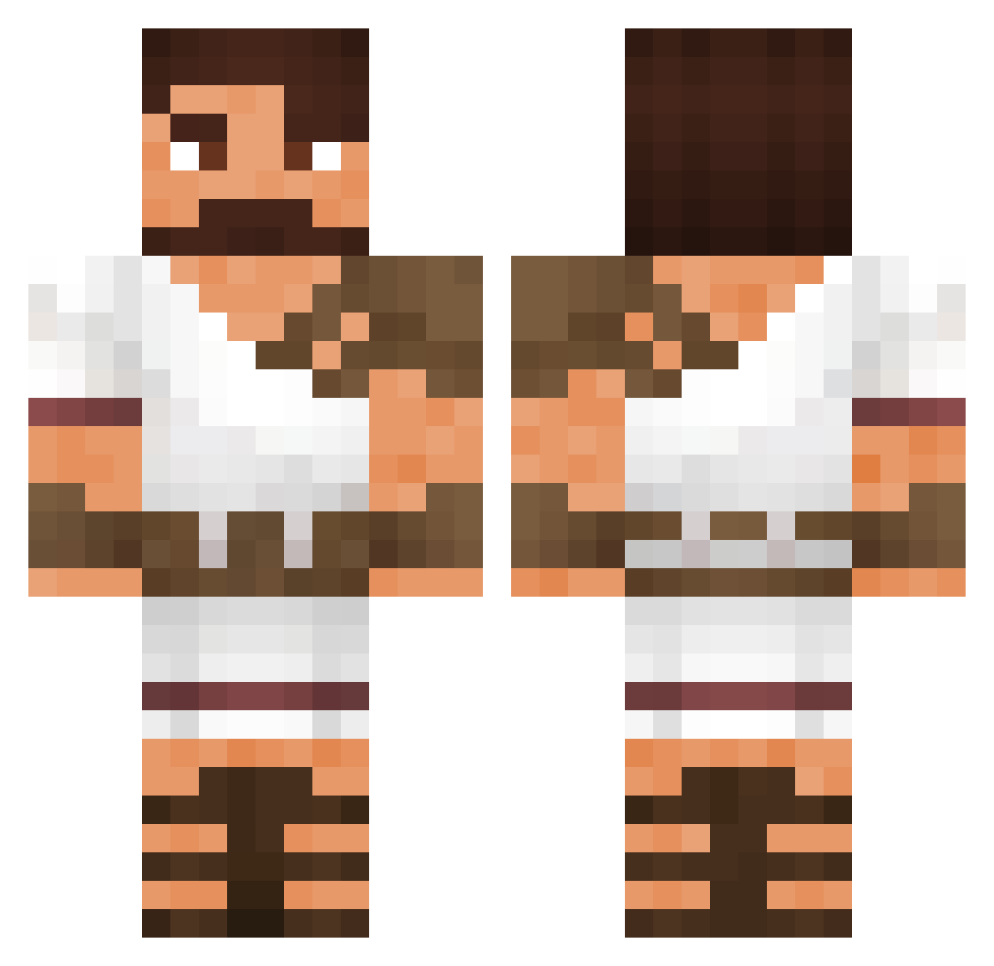Nephthys_108 Minecraft skin, front and back view