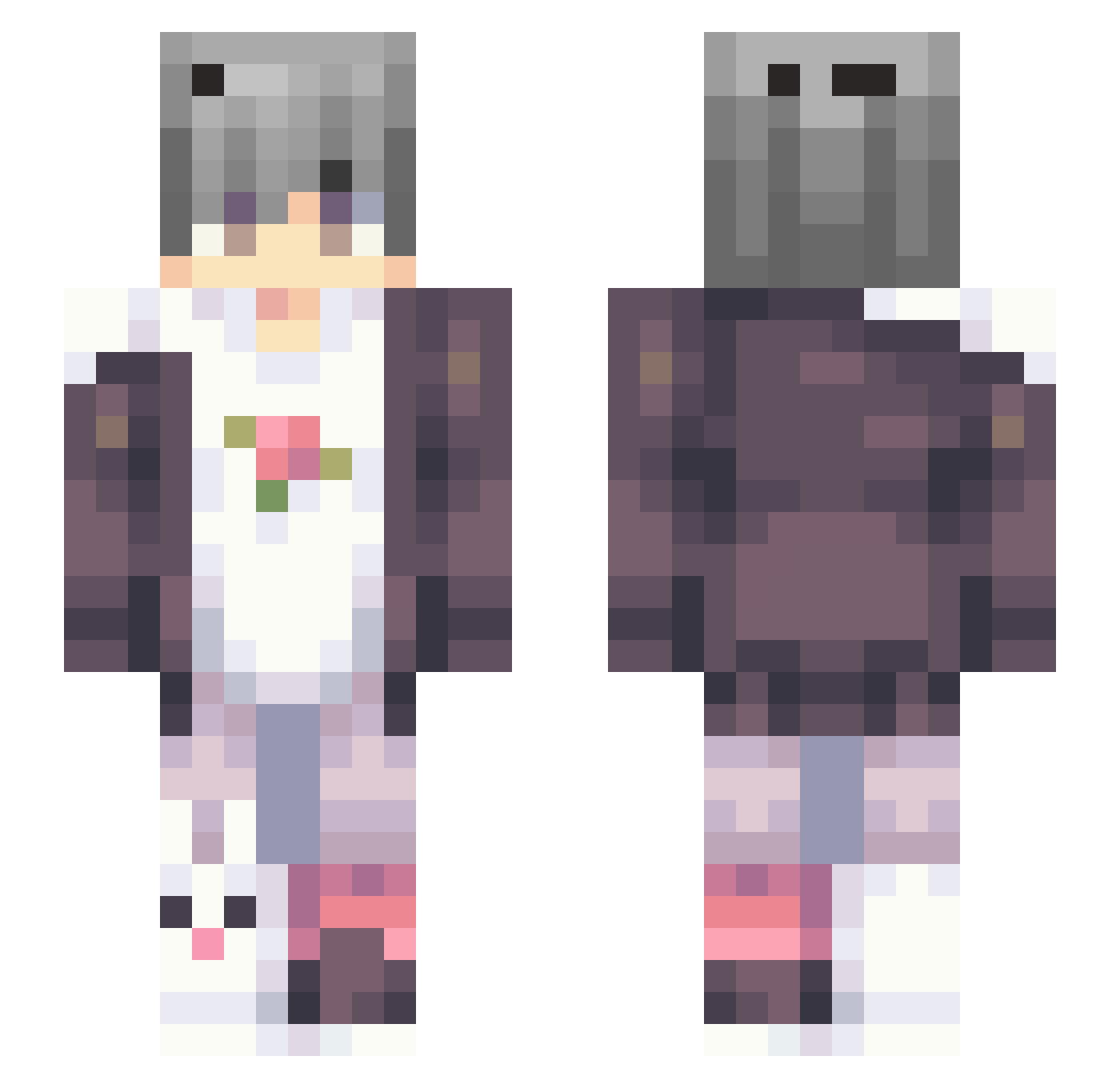 GamingScotsmanYT Minecraft skin, front and back view