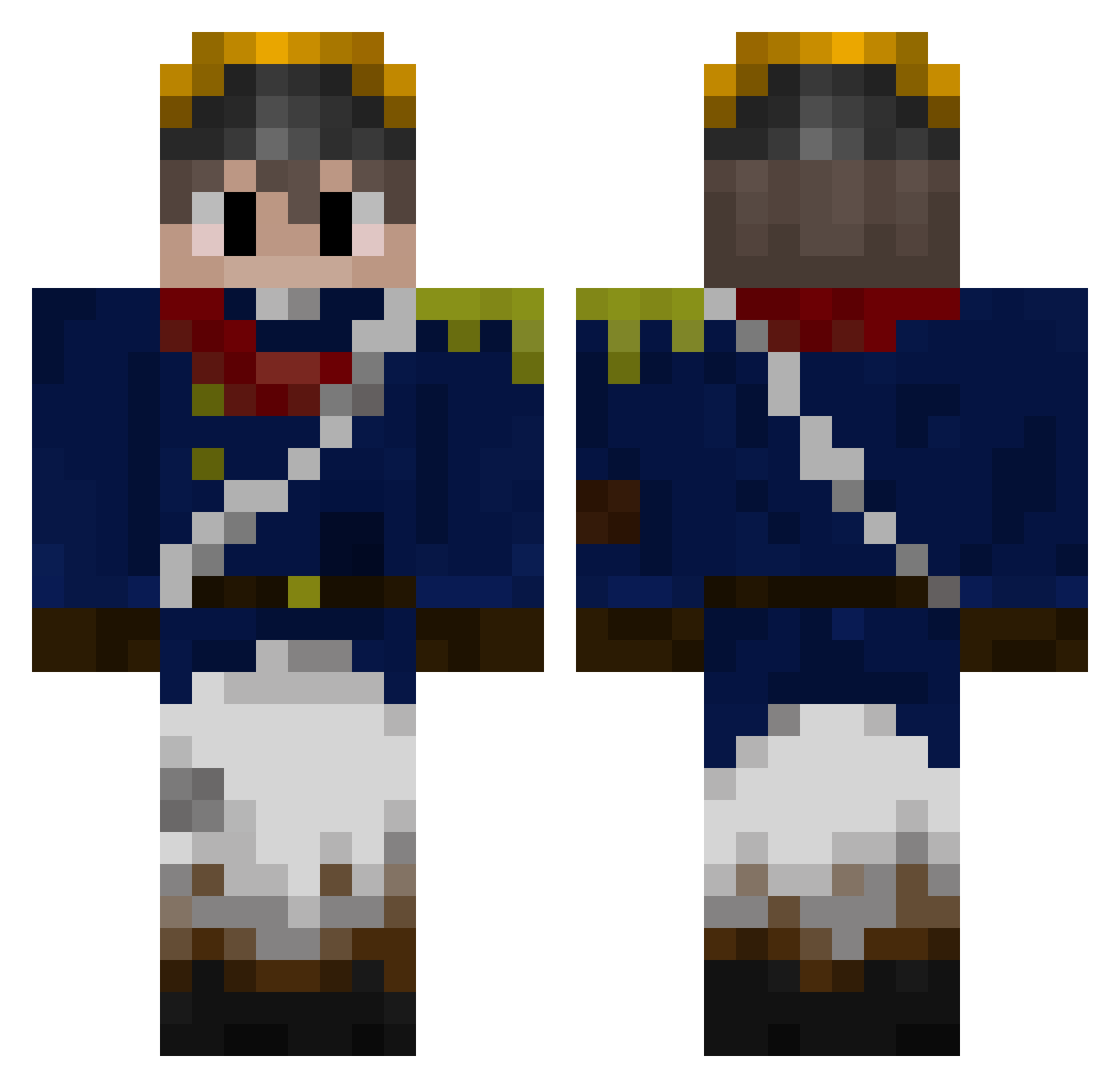 Tigergutt_ Minecraft skin, front and back view