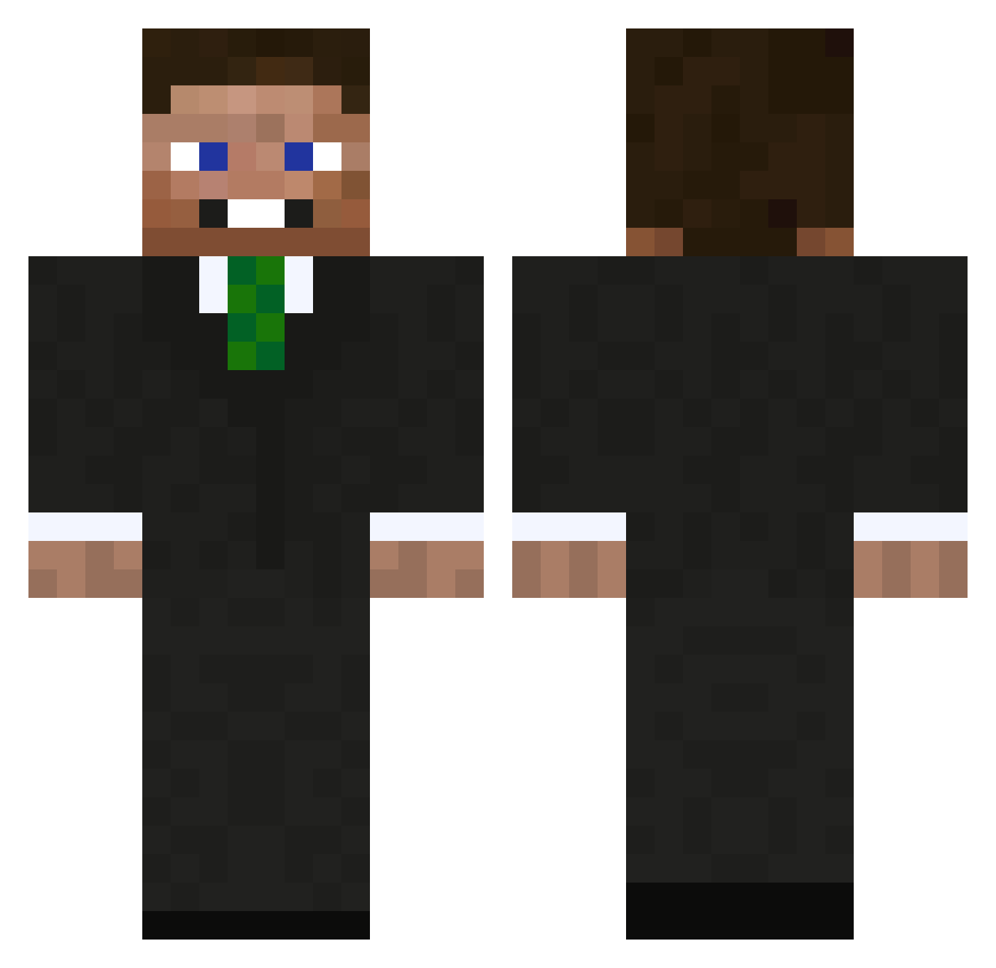 Keseff Minecraft skin, front and back view