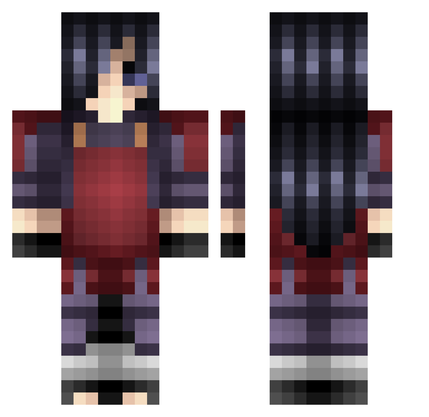 harel1321 Minecraft skin, front and back view
