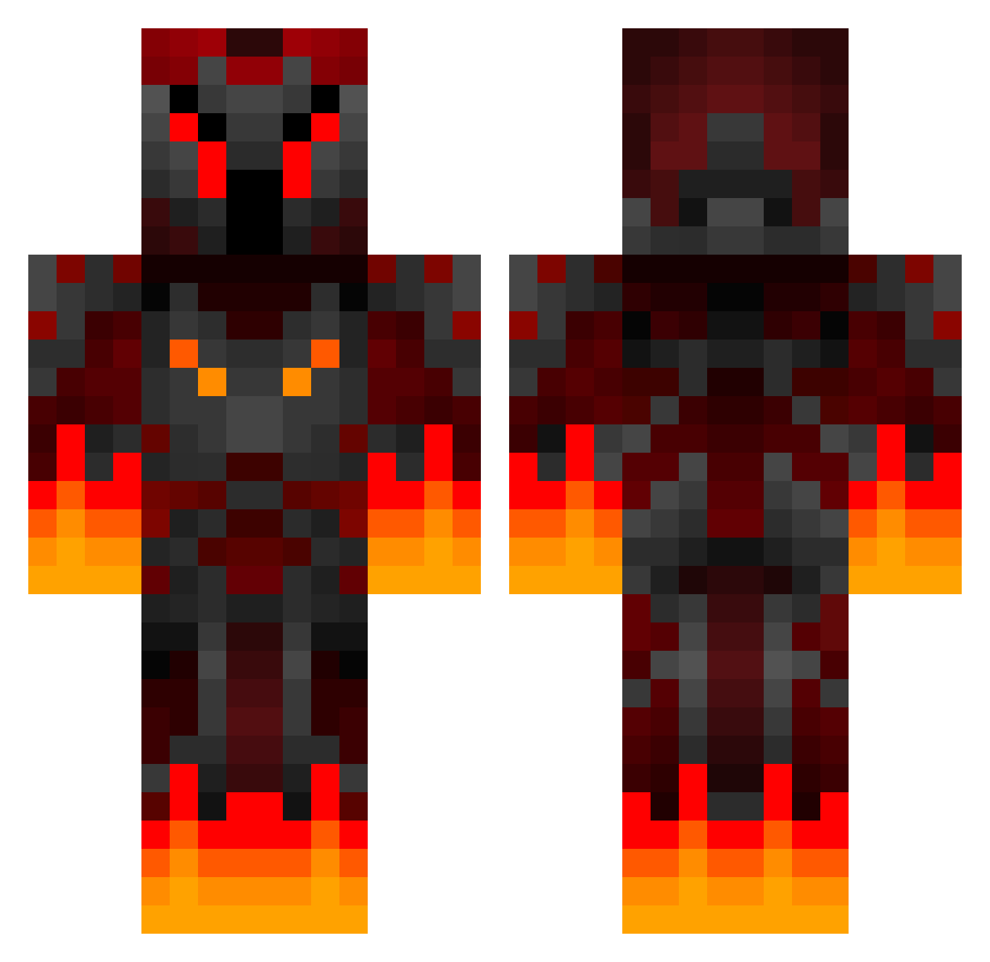 MichaelMajores Minecraft skin, front and back view