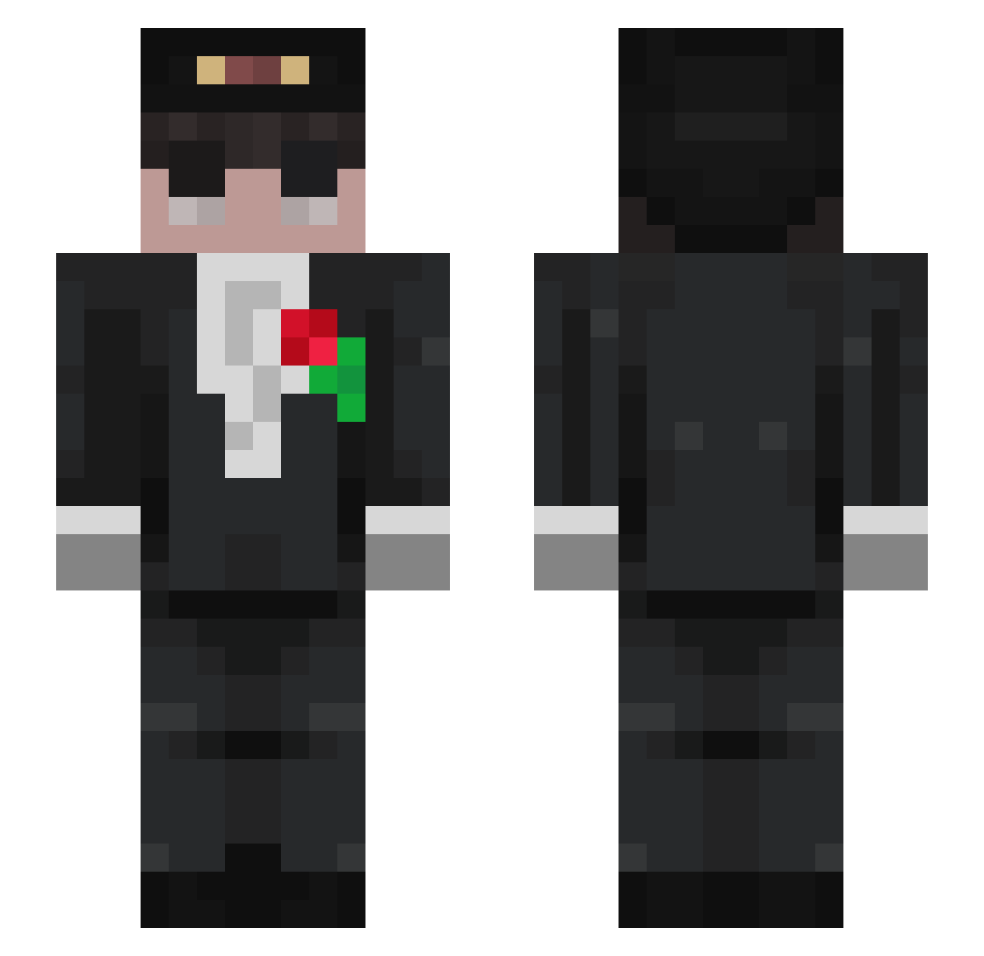 Satooro Minecraft skin, front and back view