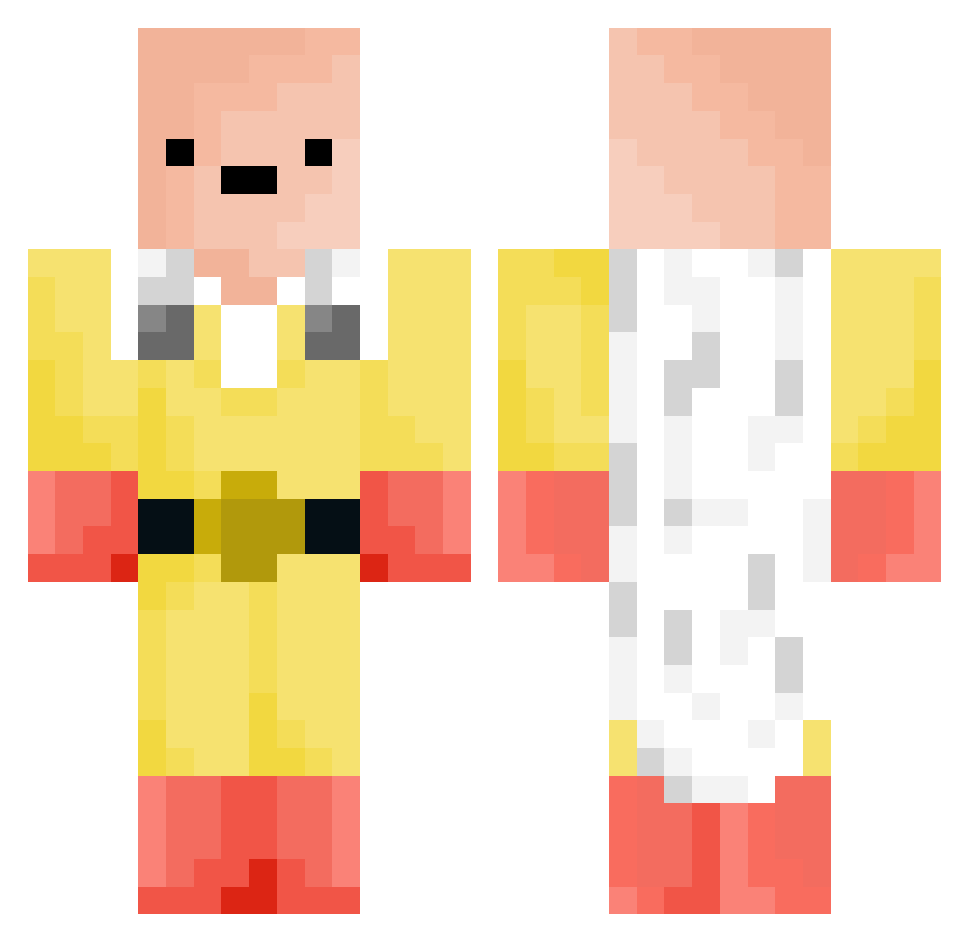 Tambatta Minecraft skin, front and back view