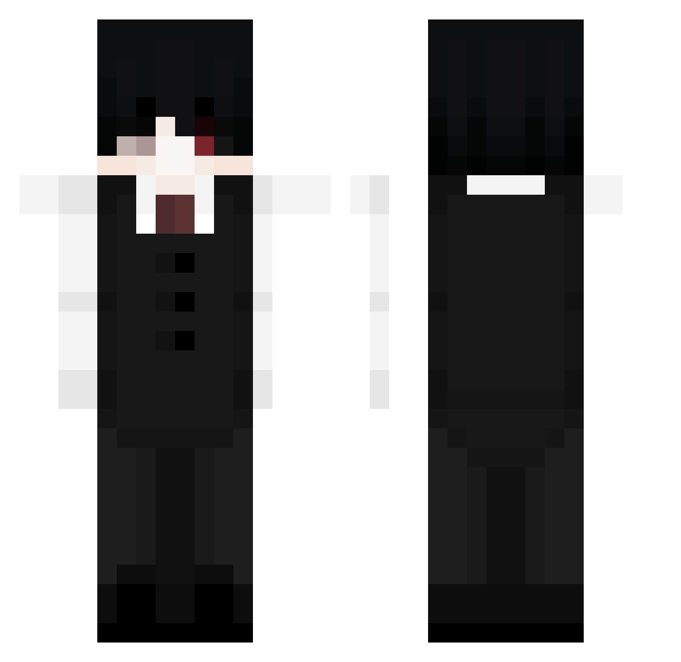 Torsteinar Minecraft skin, front and back view