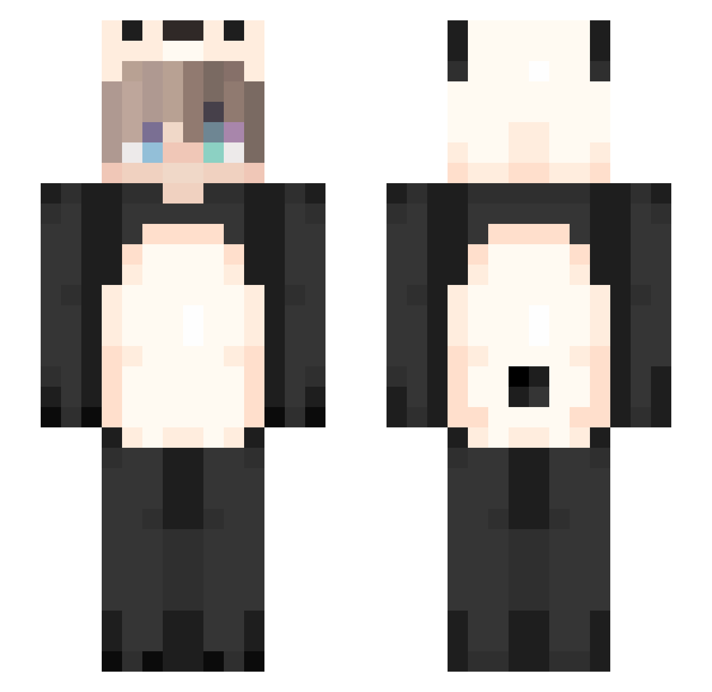 Ediinson Minecraft skin, front and back view