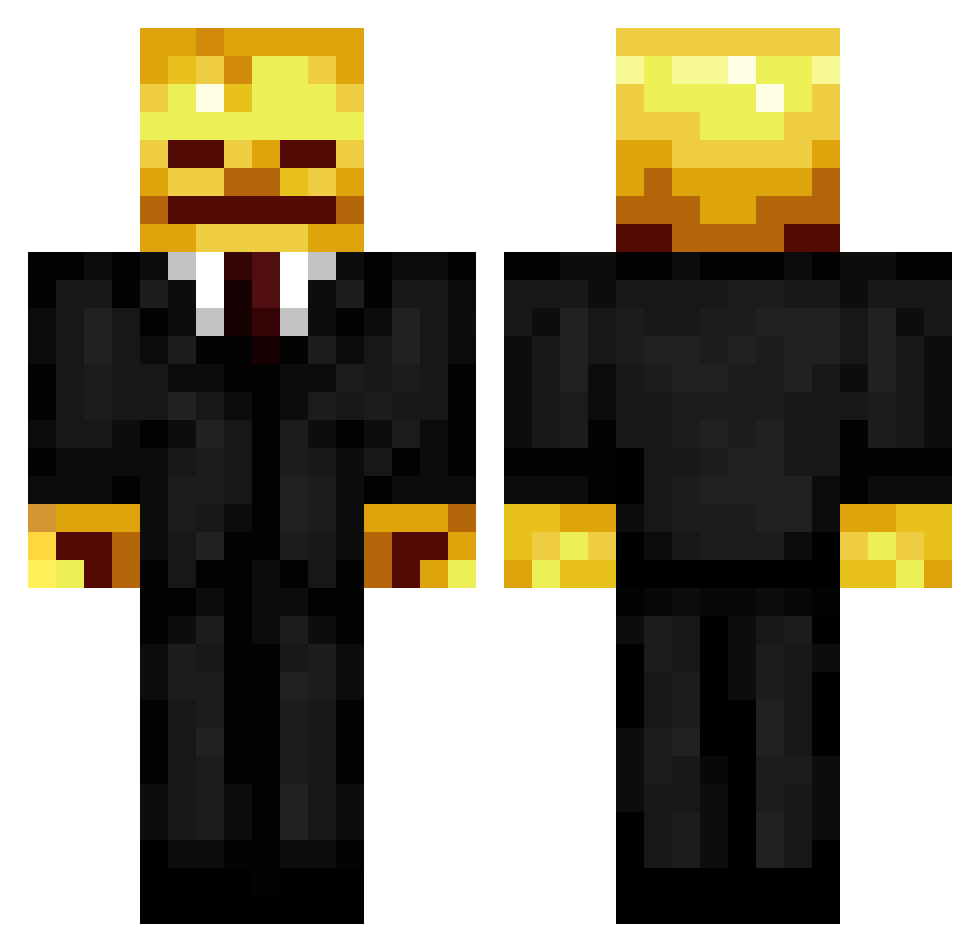 Adi3105 Minecraft skin, front and back view