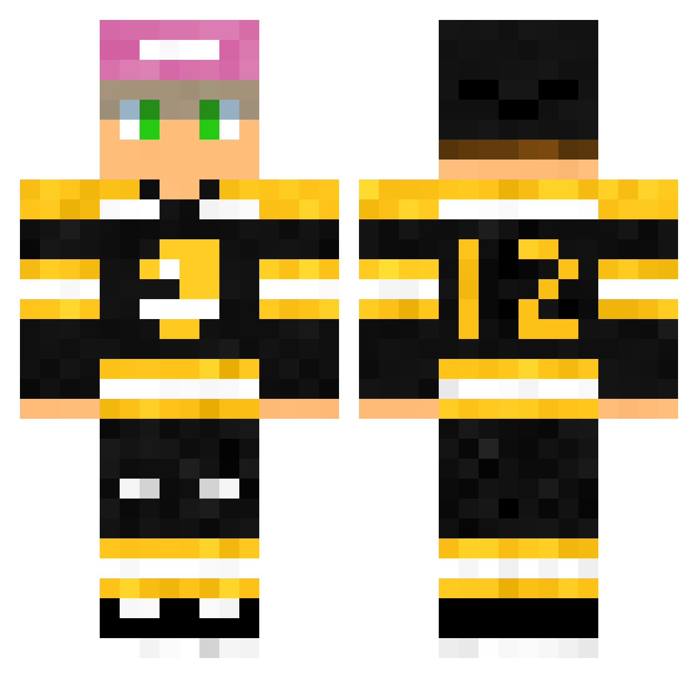 TangLePain Minecraft skin, front and back view
