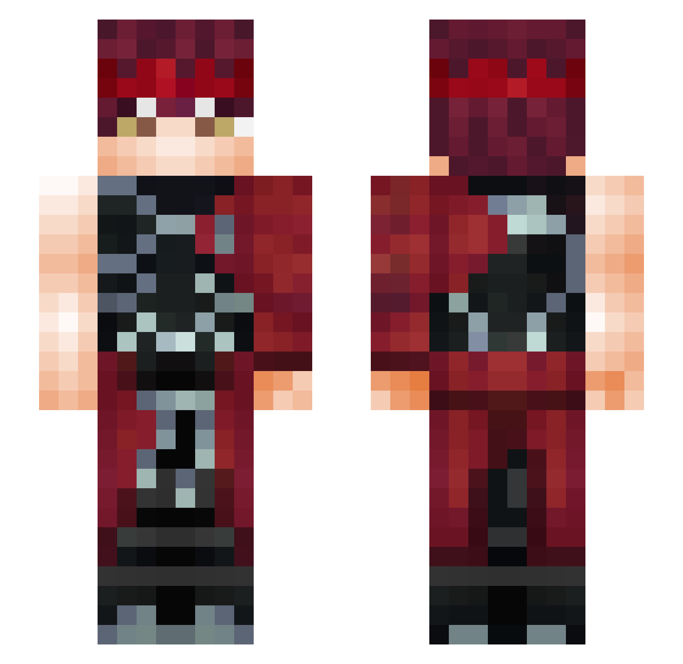 2001DodgeDurango Minecraft skin, front and back view