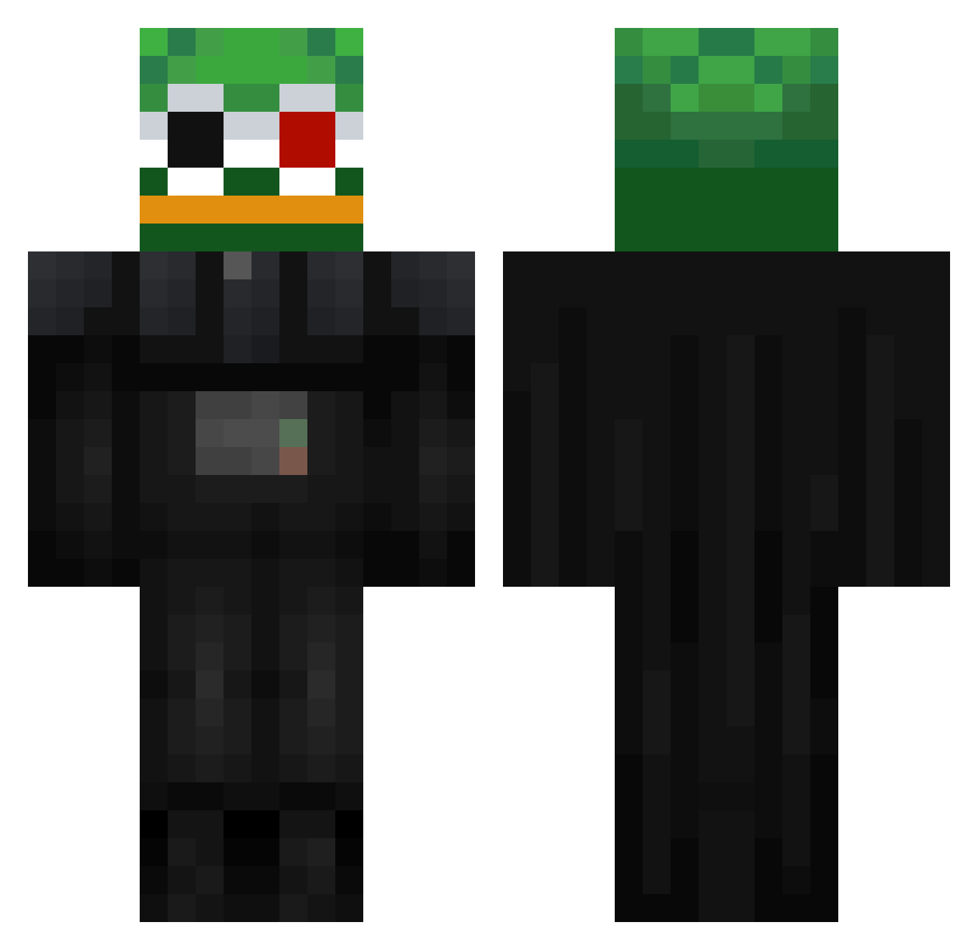 BatQ_ Minecraft skin, front and back view