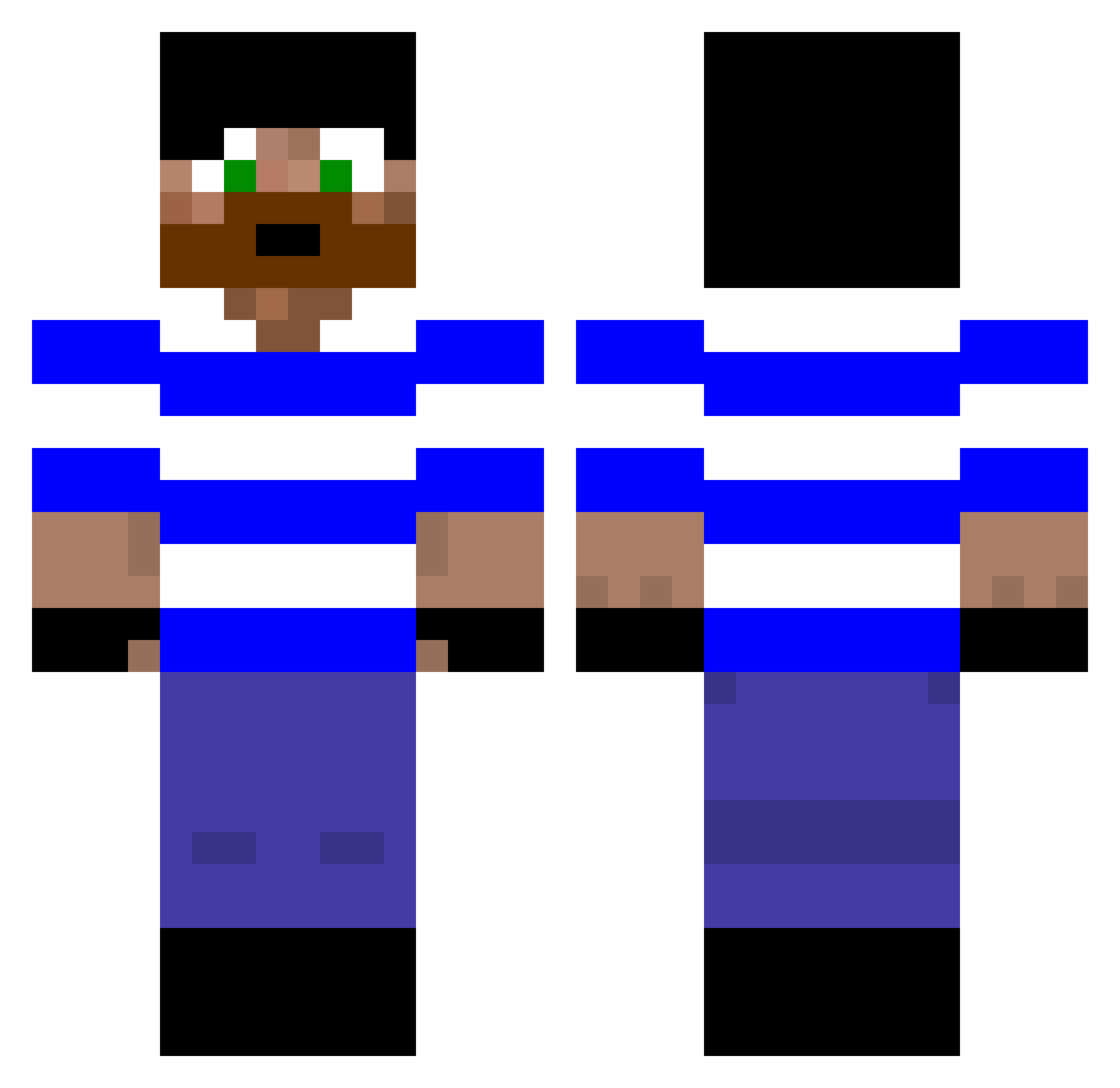 Trumpie Minecraft skin, front and back view