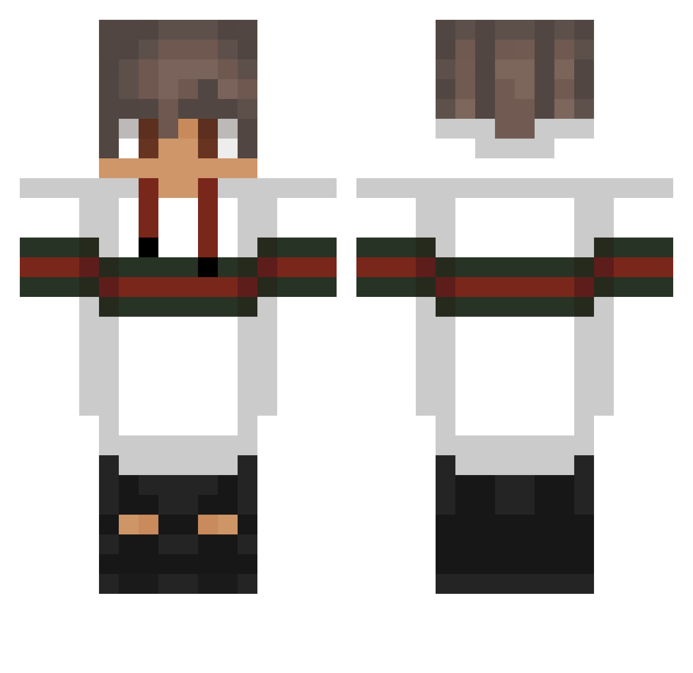 Rhod41 Minecraft skin, front and back view