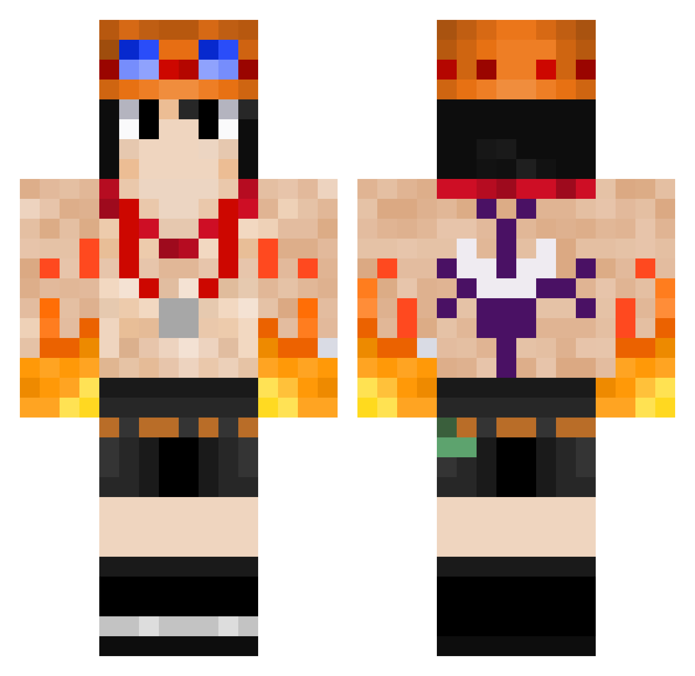 Danie7Yik Minecraft skin, front and back view