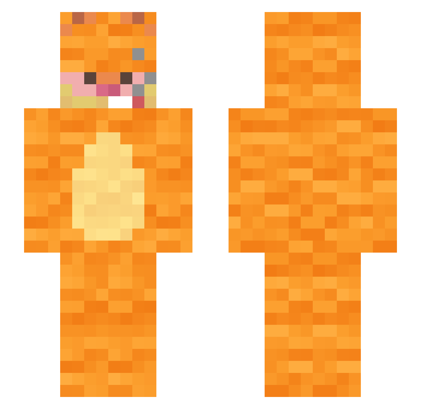 ArrowHead__ Minecraft skin, front and back view