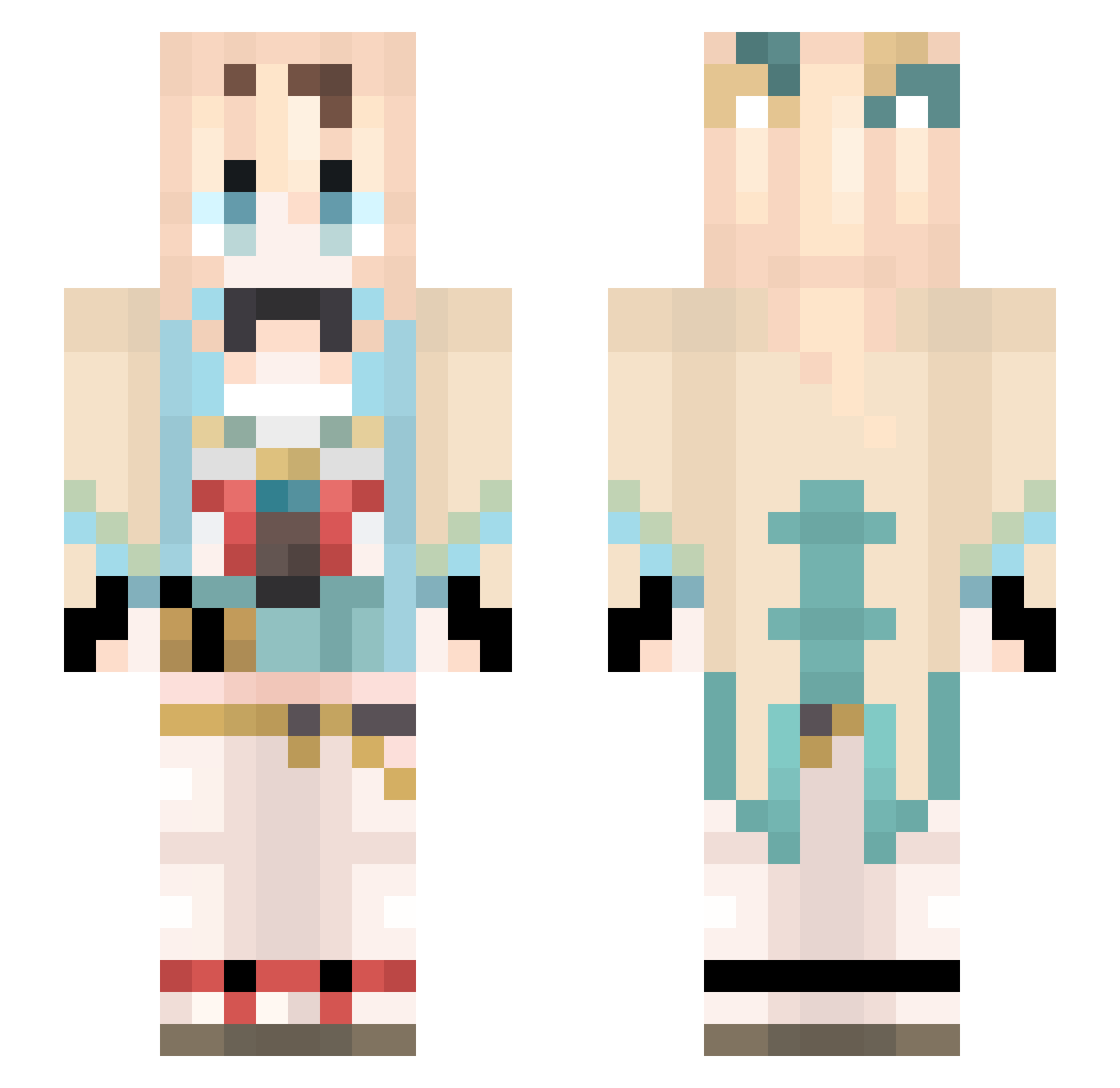 MONGGU03 Minecraft skin, front and back view