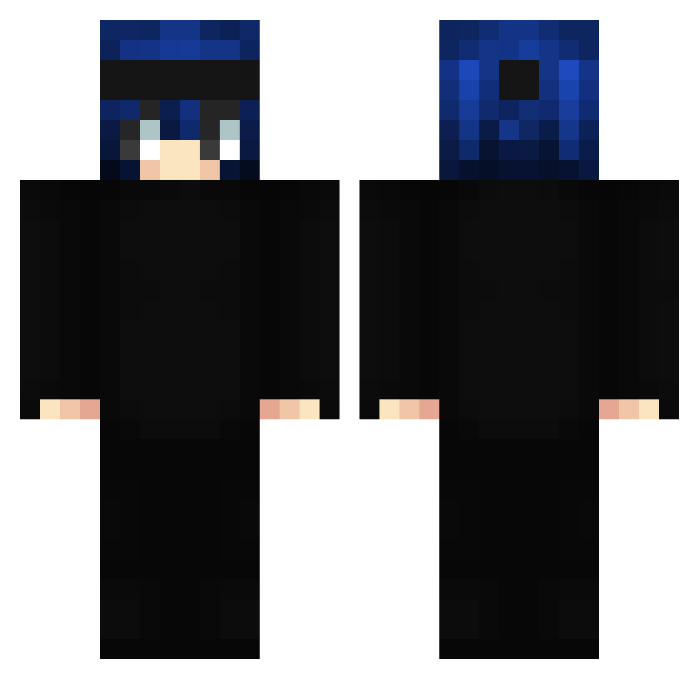 GuiGuiPvP2 Minecraft skin, front and back view