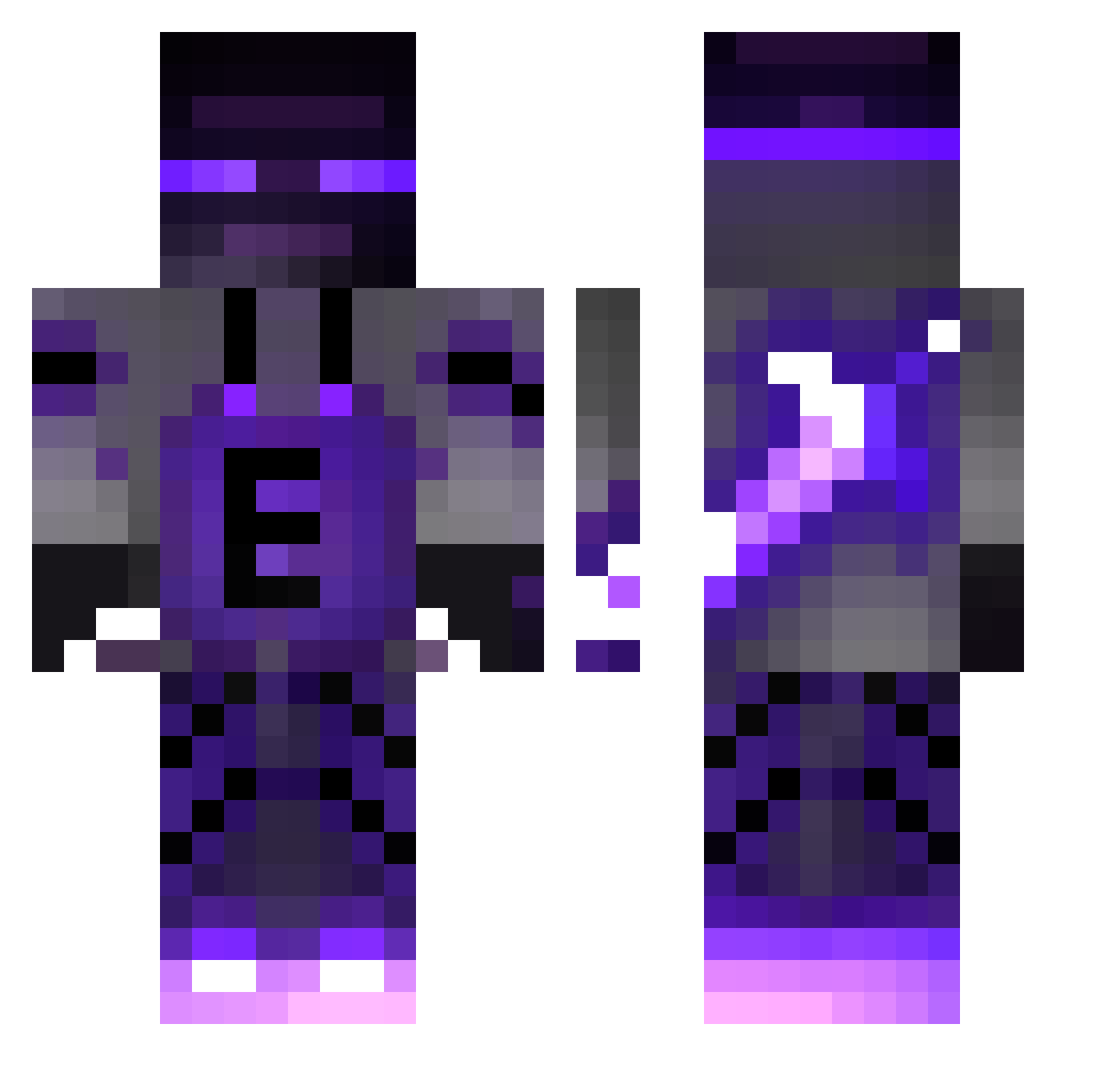 speedrun_pogr Minecraft skin, front and back view
