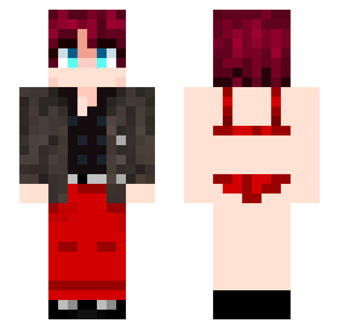 marsbarington Minecraft skin, front and back view