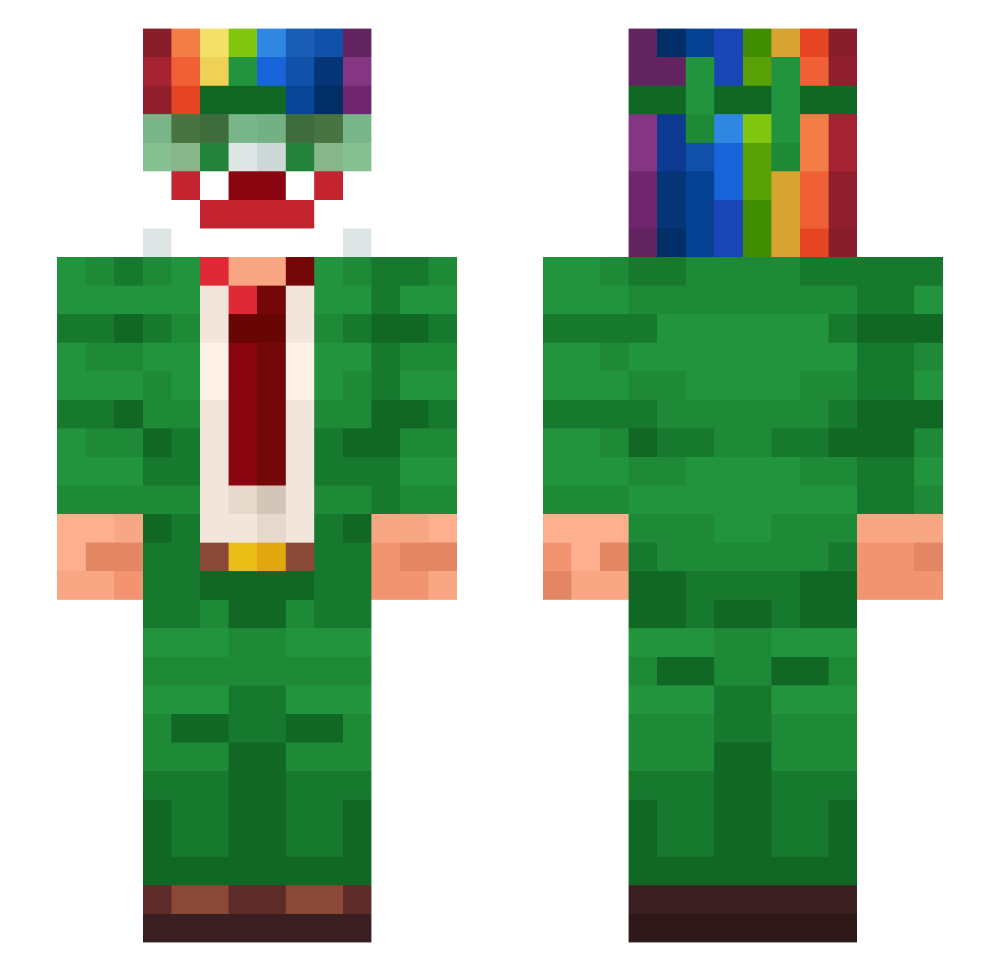 YoZachStar Minecraft skin, front and back view