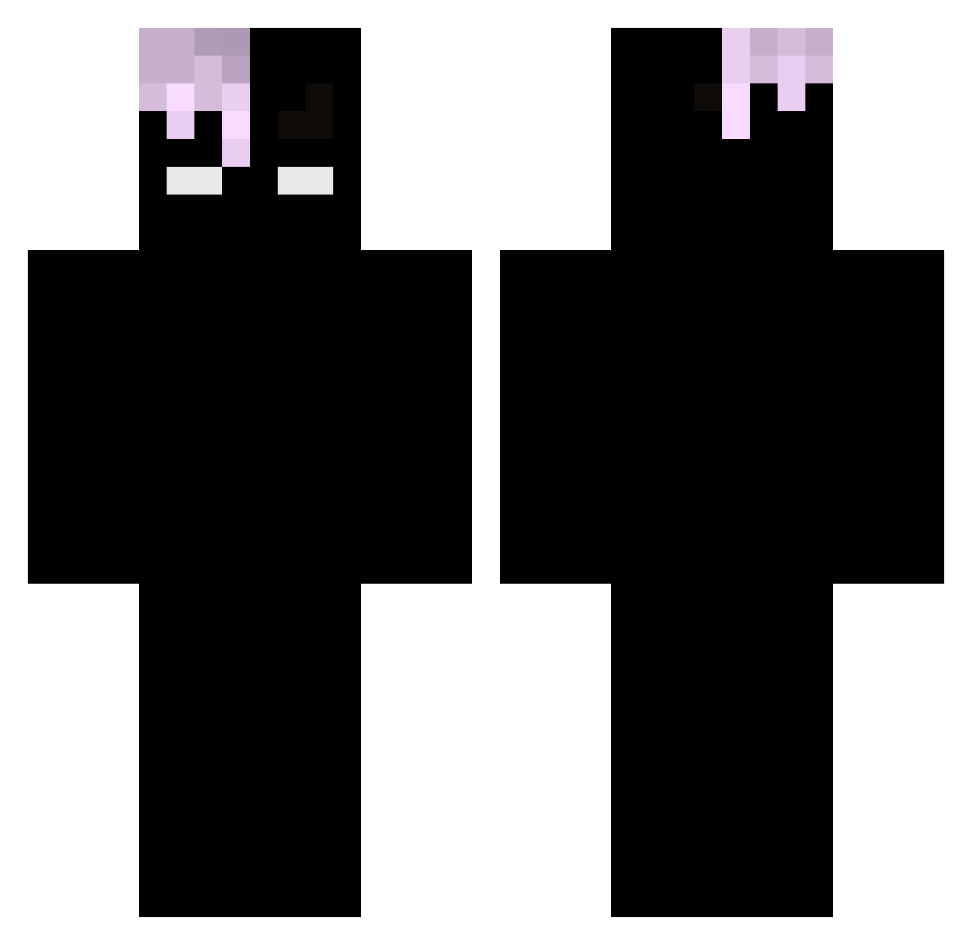 Prayes Minecraft skin, front and back view