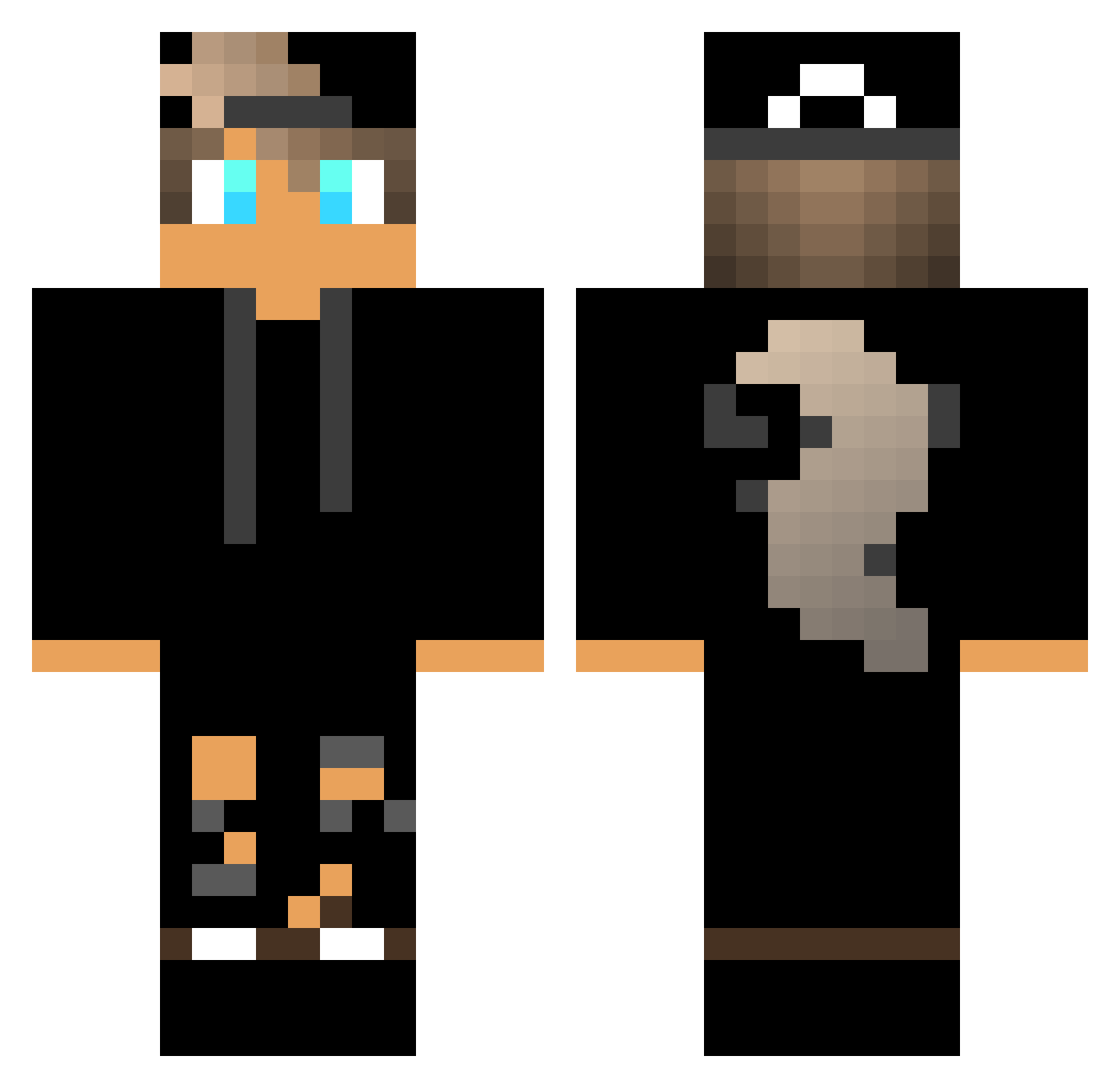 Lekin_ Minecraft skin, front and back view