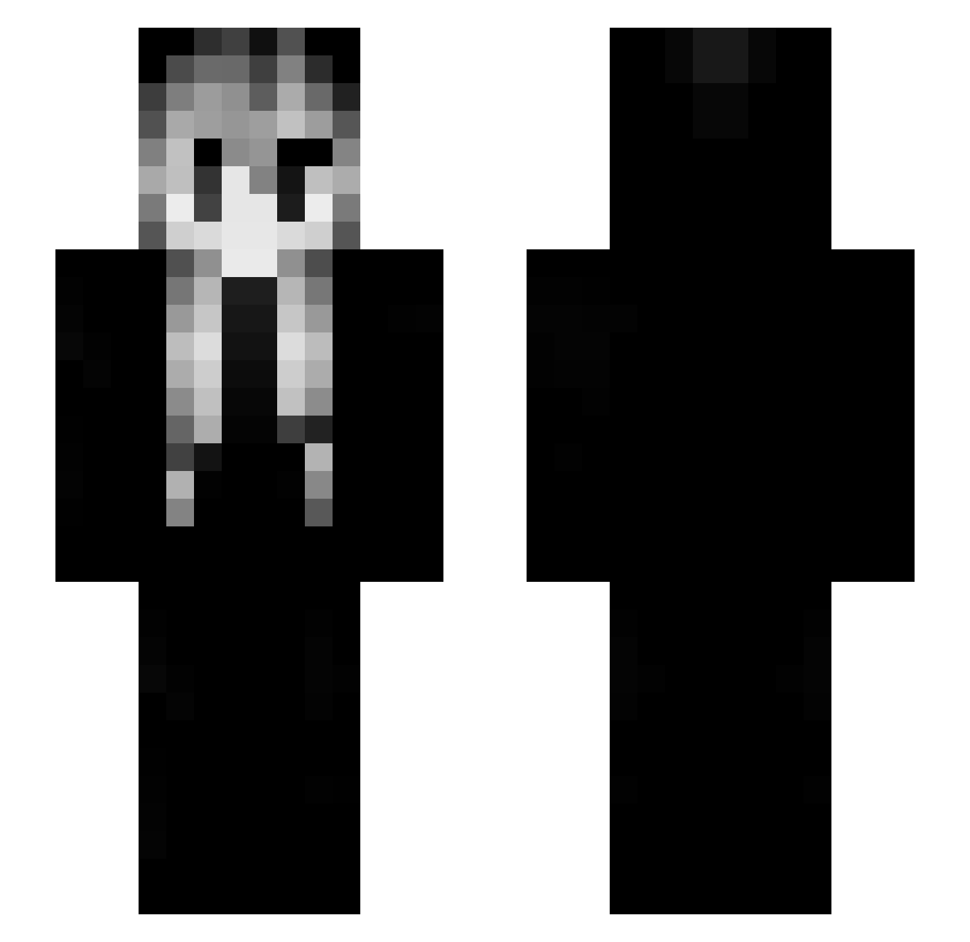 zGodplay Minecraft skin, front and back view
