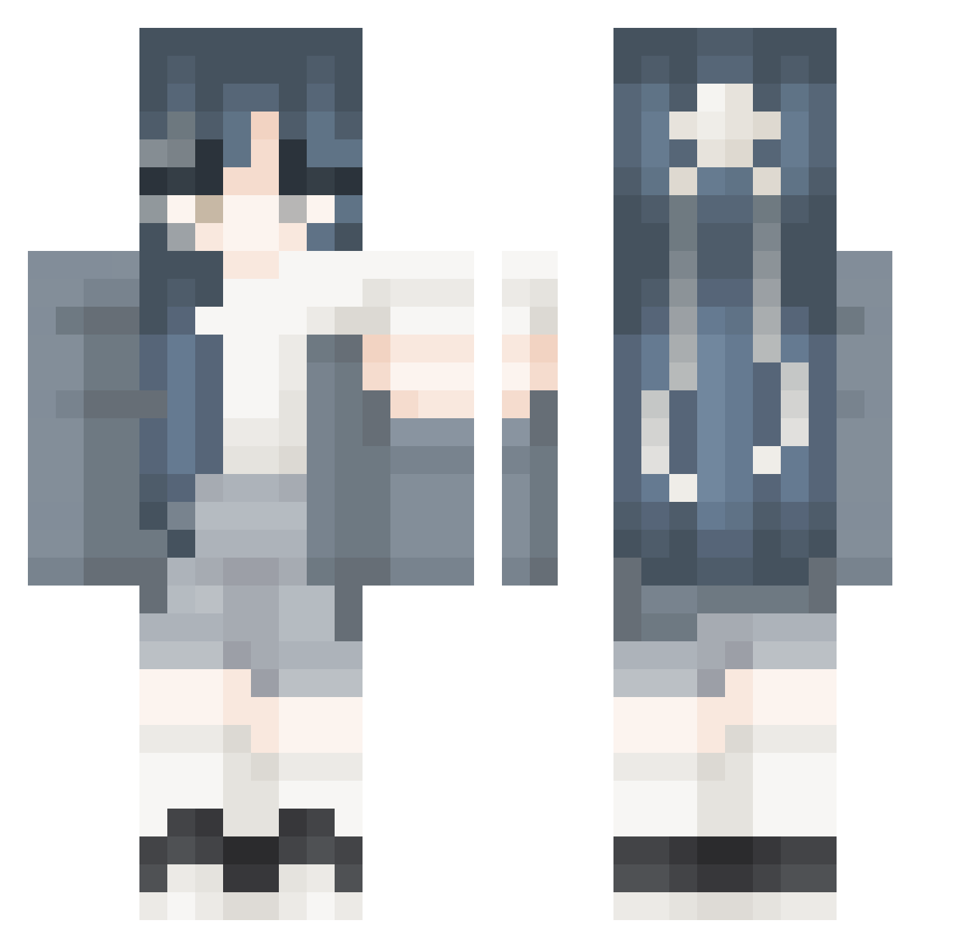 saraeveluna Minecraft skin, front and back view