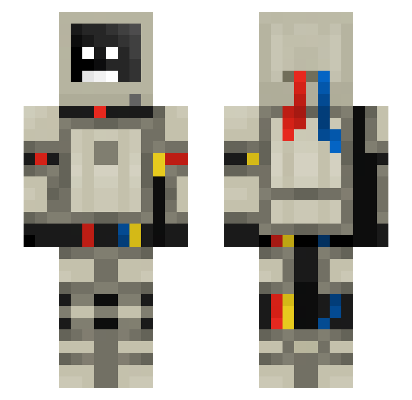 Solid_Snake1972 Minecraft skin, front and back view