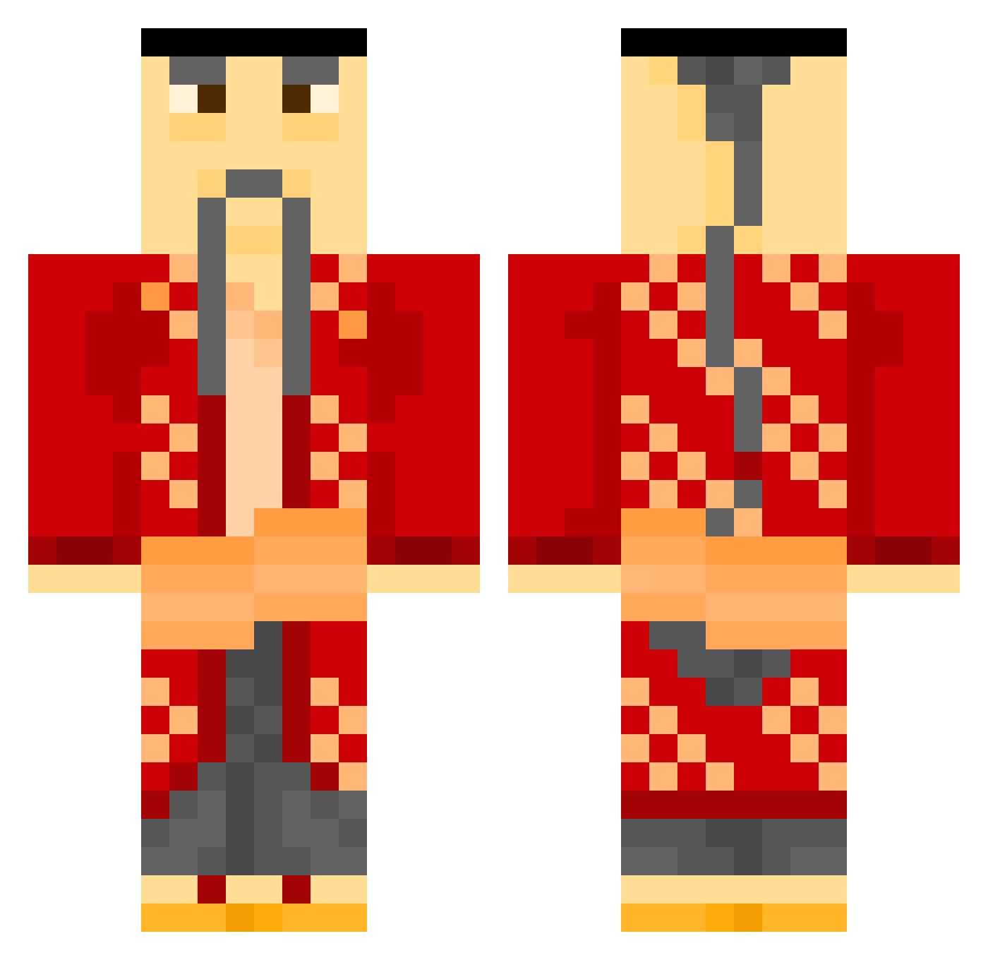 KG5505 Minecraft skin, front and back view