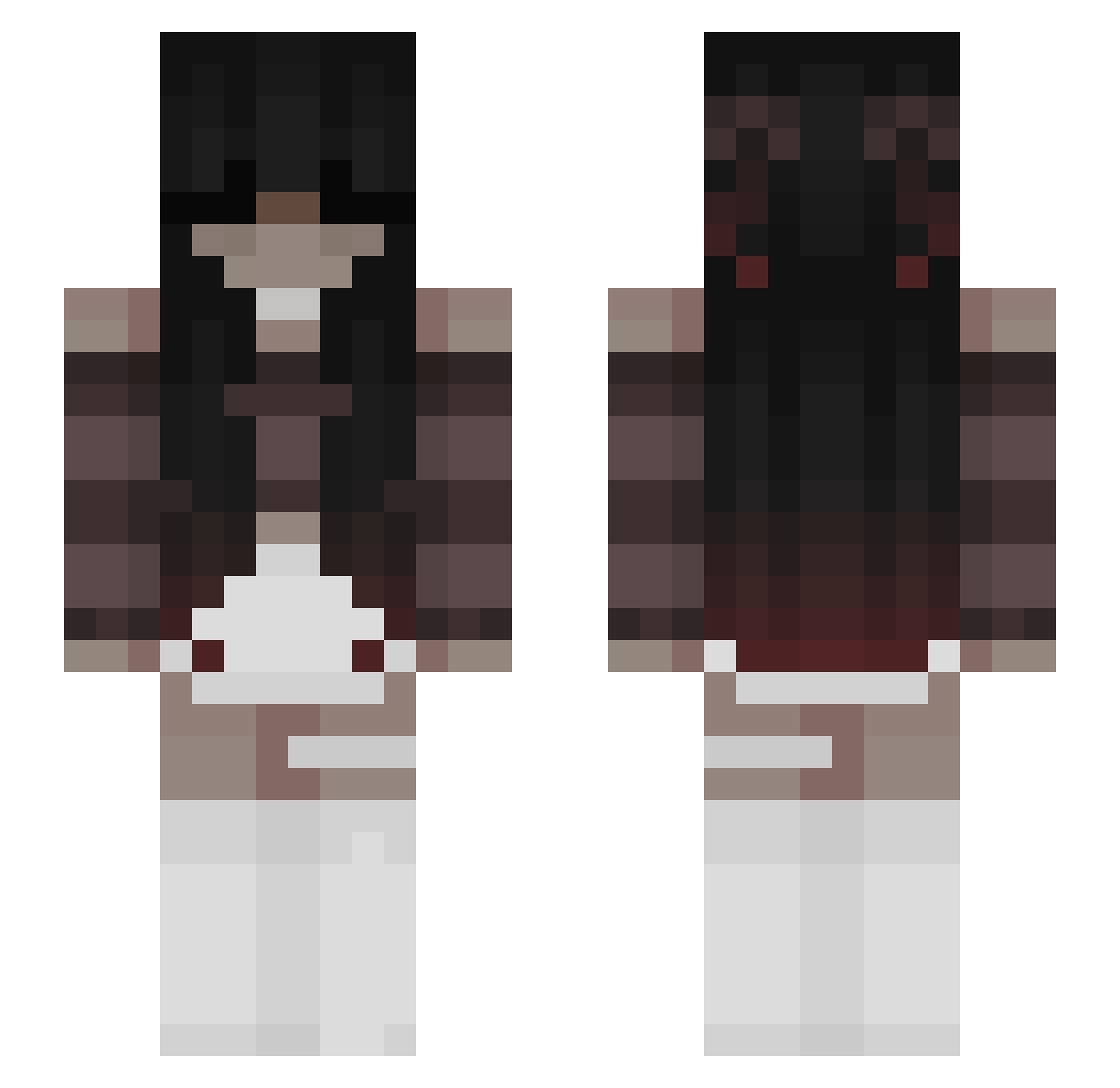 TamaHraje Minecraft skin, front and back view