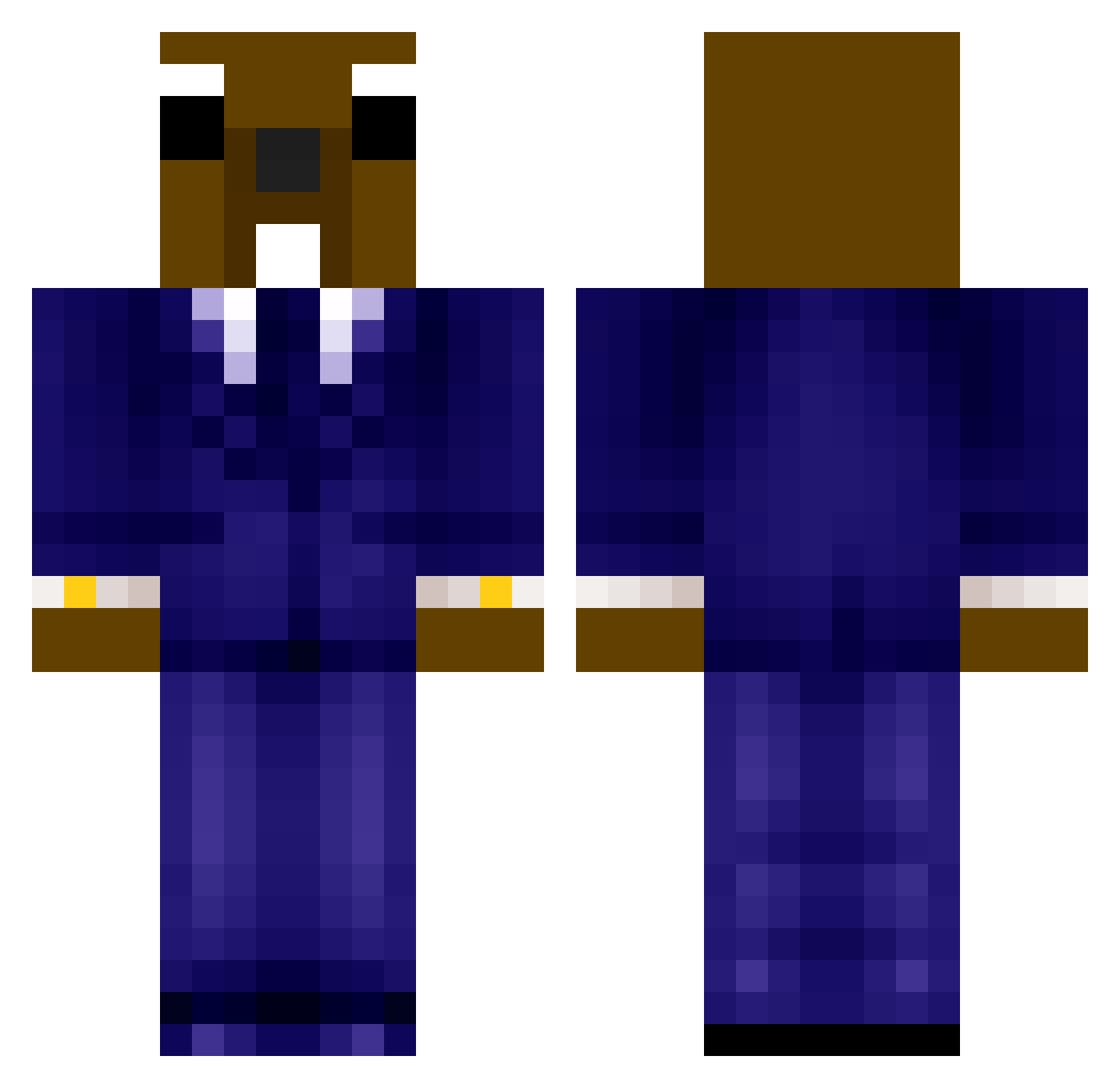 riplava Minecraft skin, front and back view