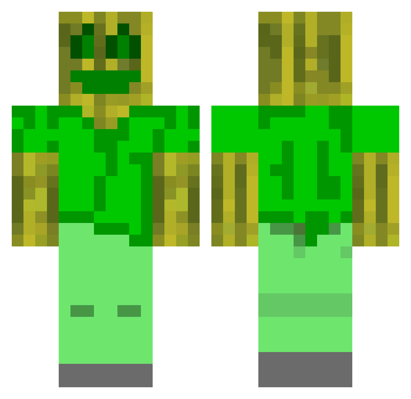 Izz_Fennek Minecraft skin, front and back view