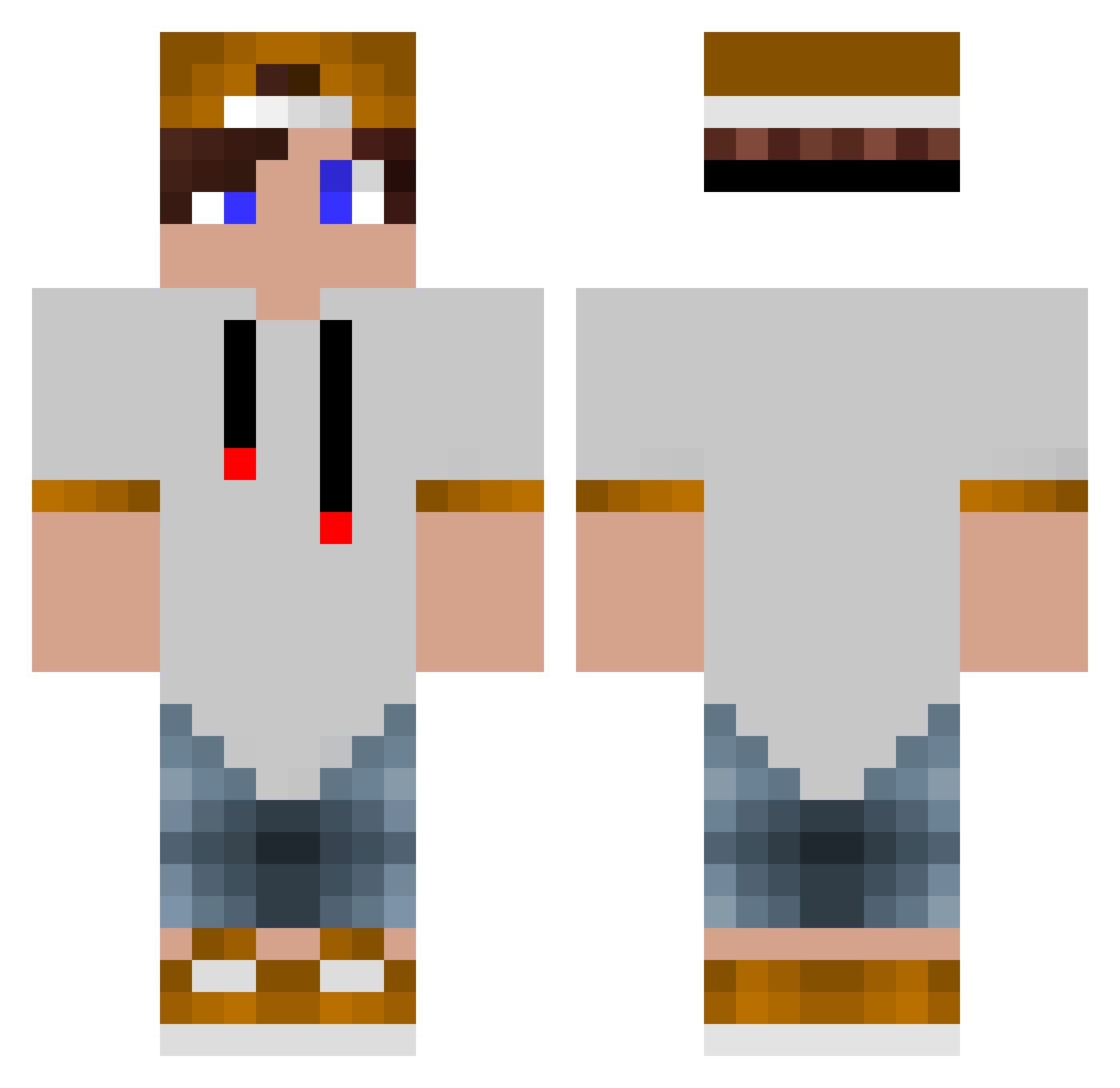 XiWaS_ Minecraft skin, front and back view