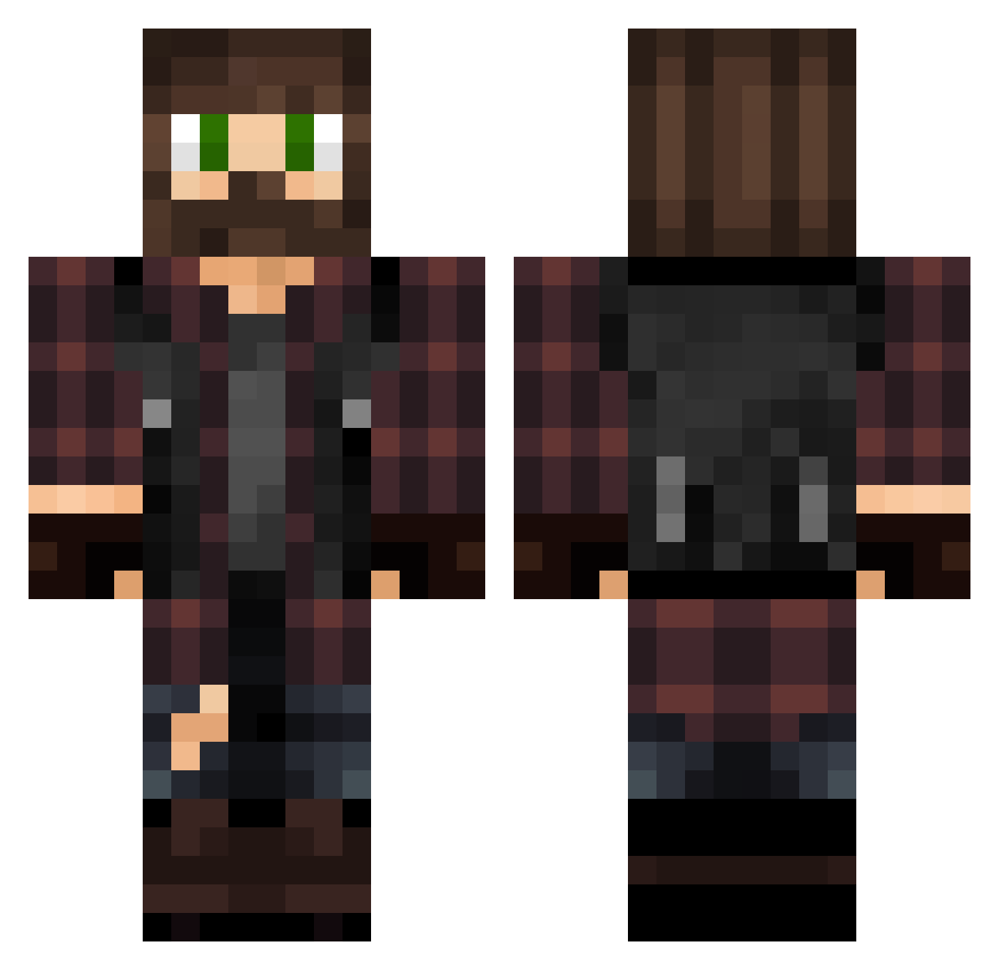 n0mad3__ Minecraft skin, front and back view